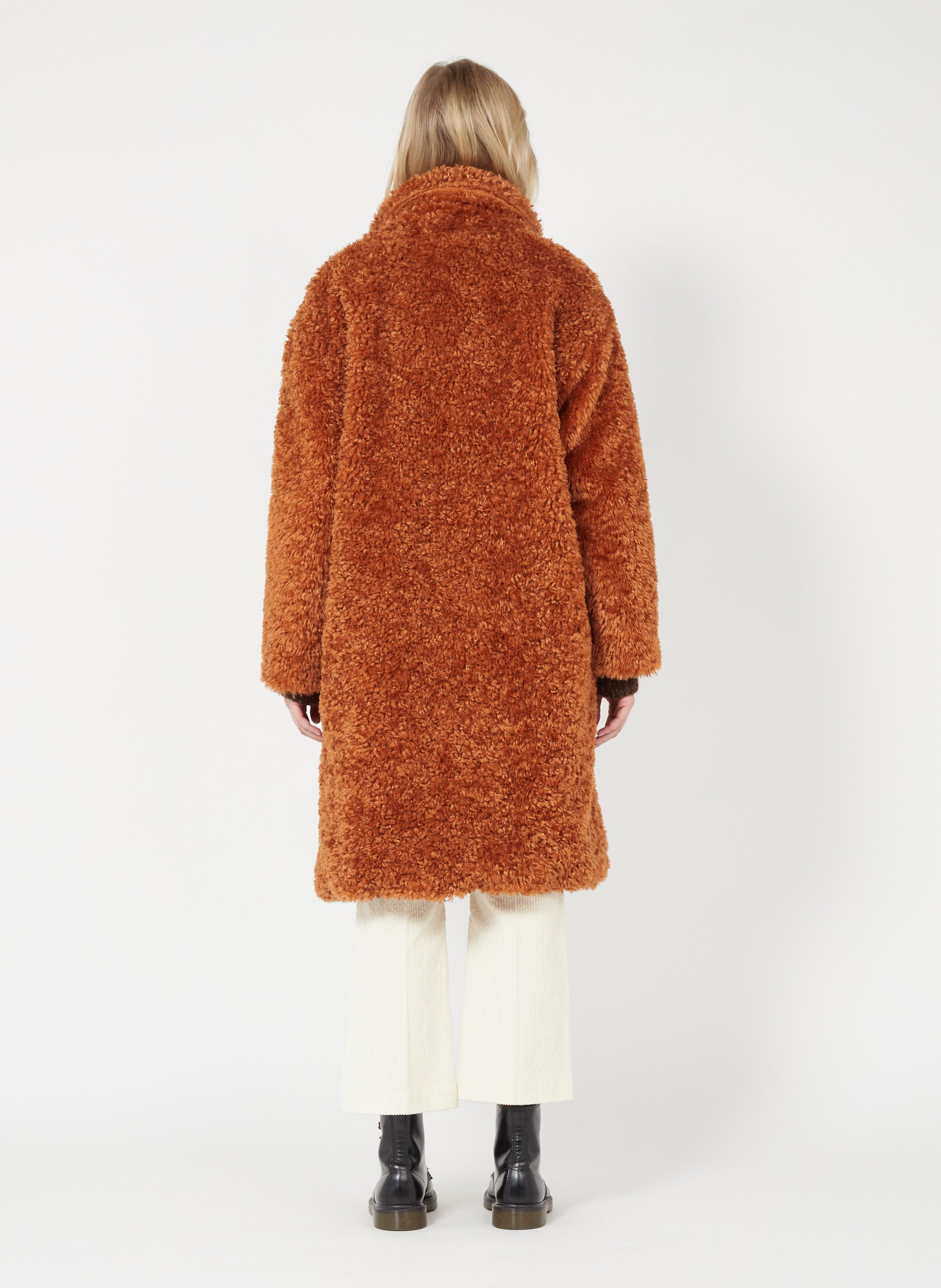 caramel faux fur jacket