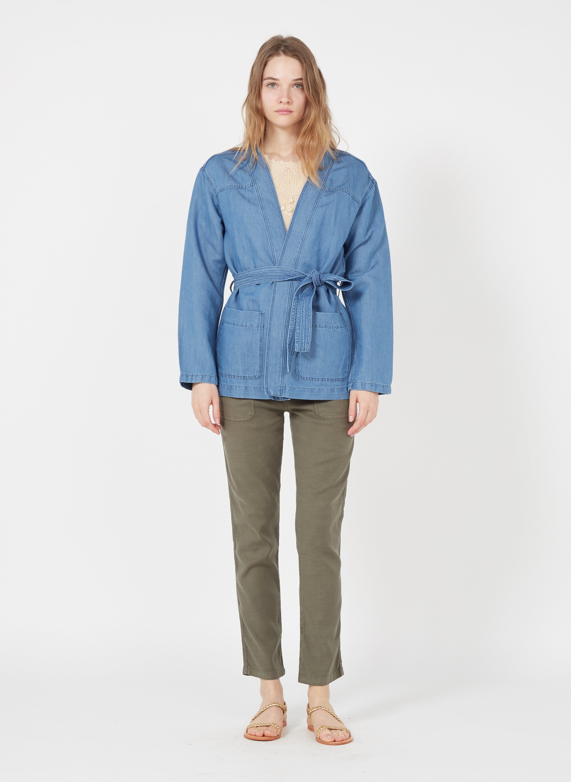 Cotton And Linen Kimono-style Jacket 