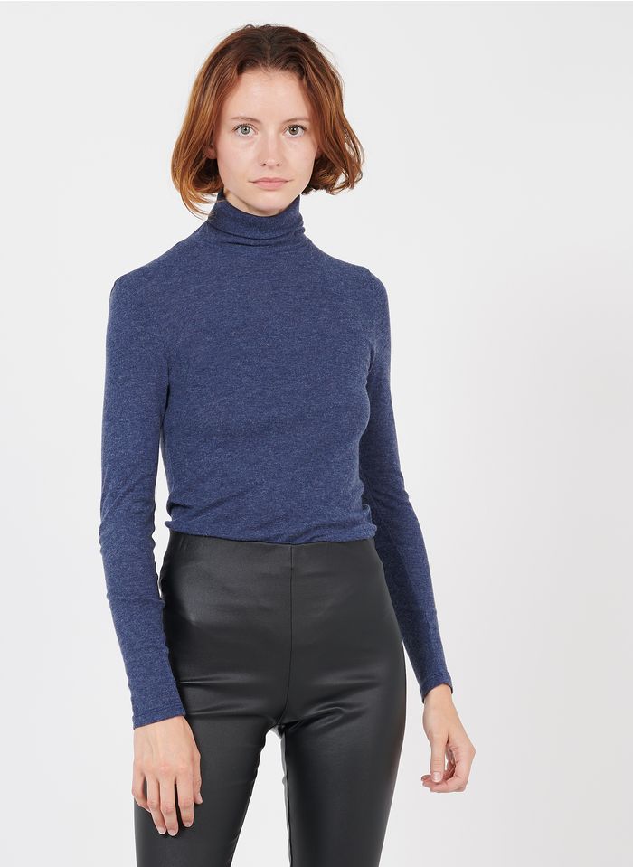 PABLO Blue Long-sleeved turtleneck sweater