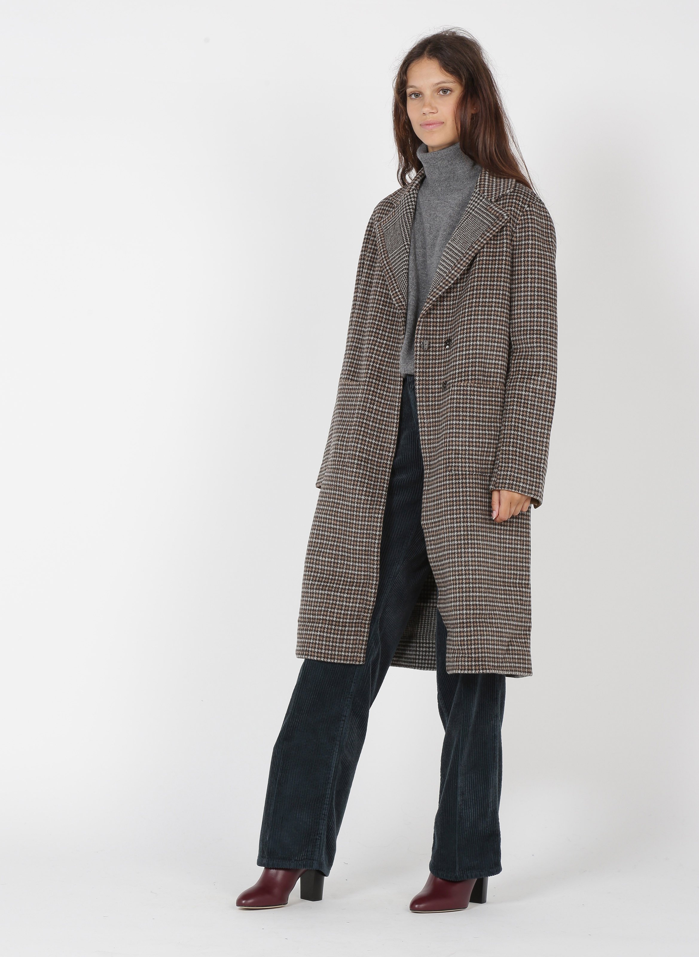 printed wool coat