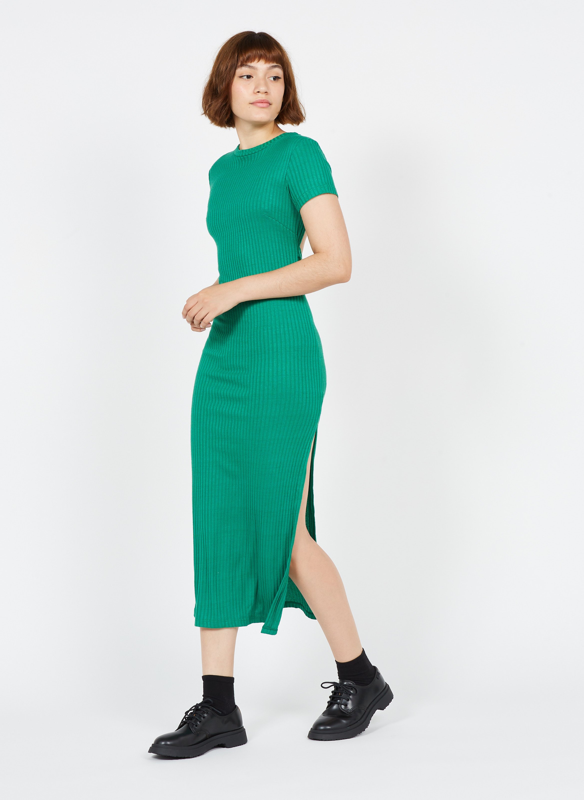 Backless Knit Dress Vert Parisienne Et 