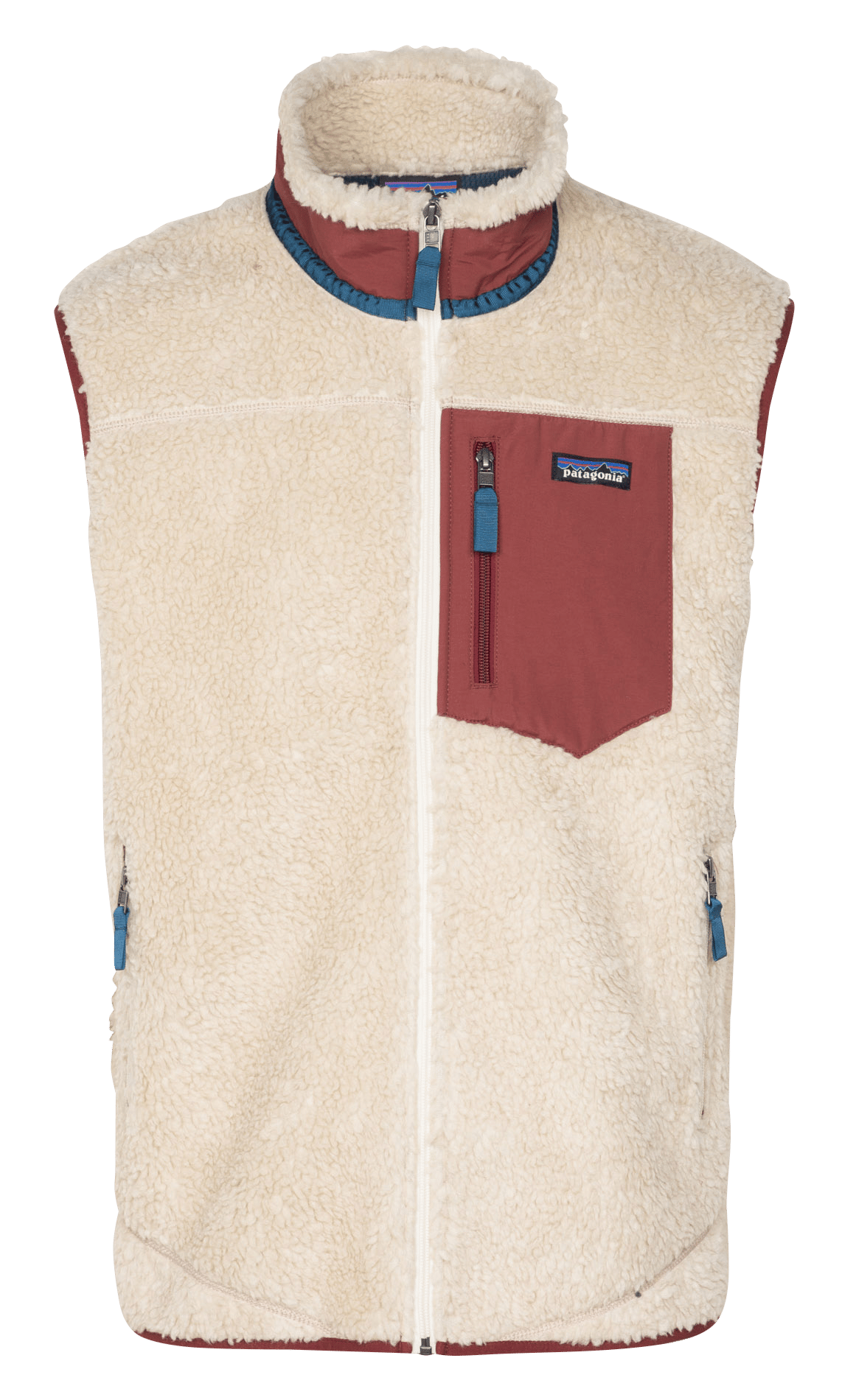 Sherpa Gilet Dark Natural W-sequoia Red 