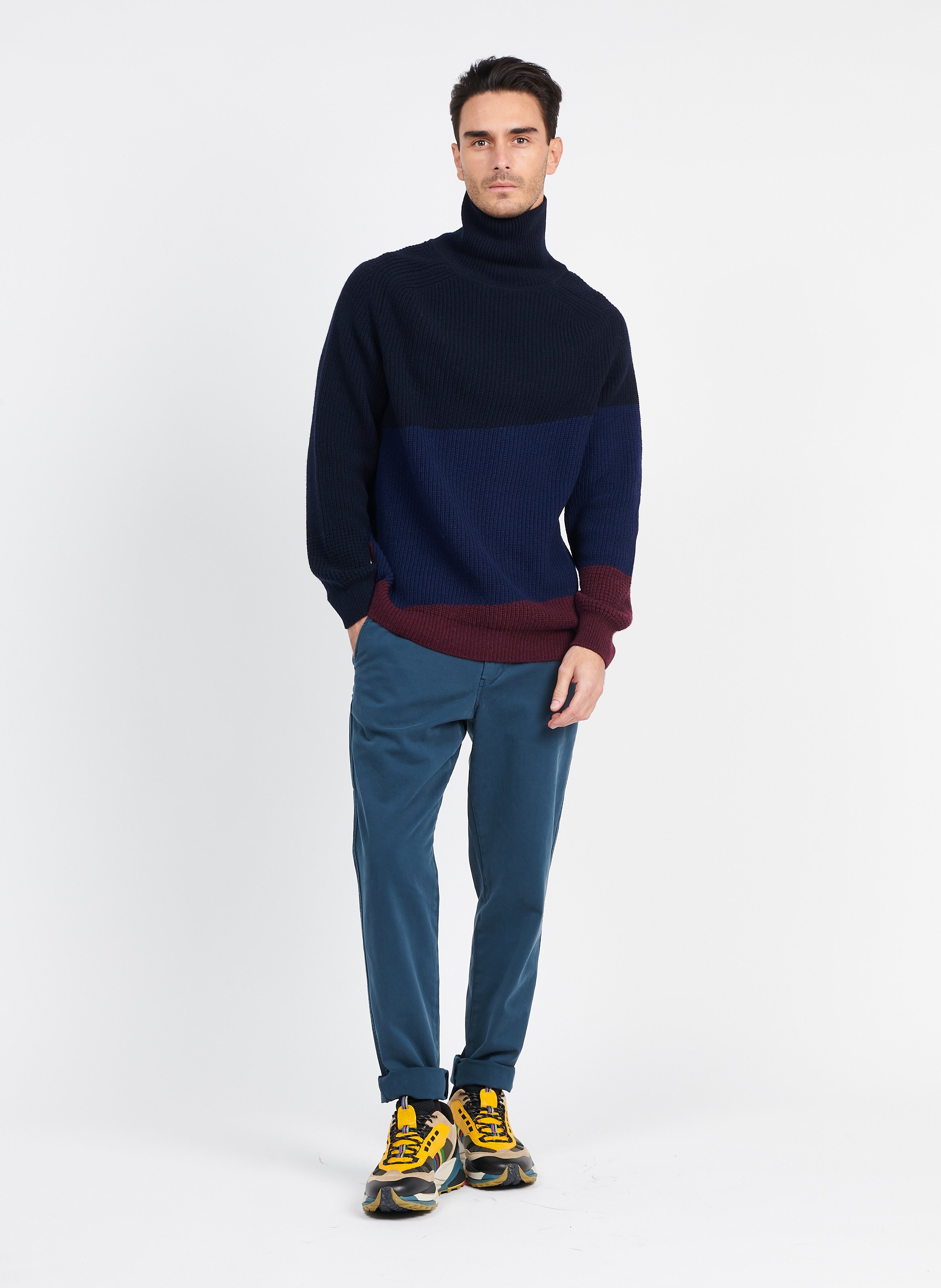 Regular-fit Striped Wool-blend 