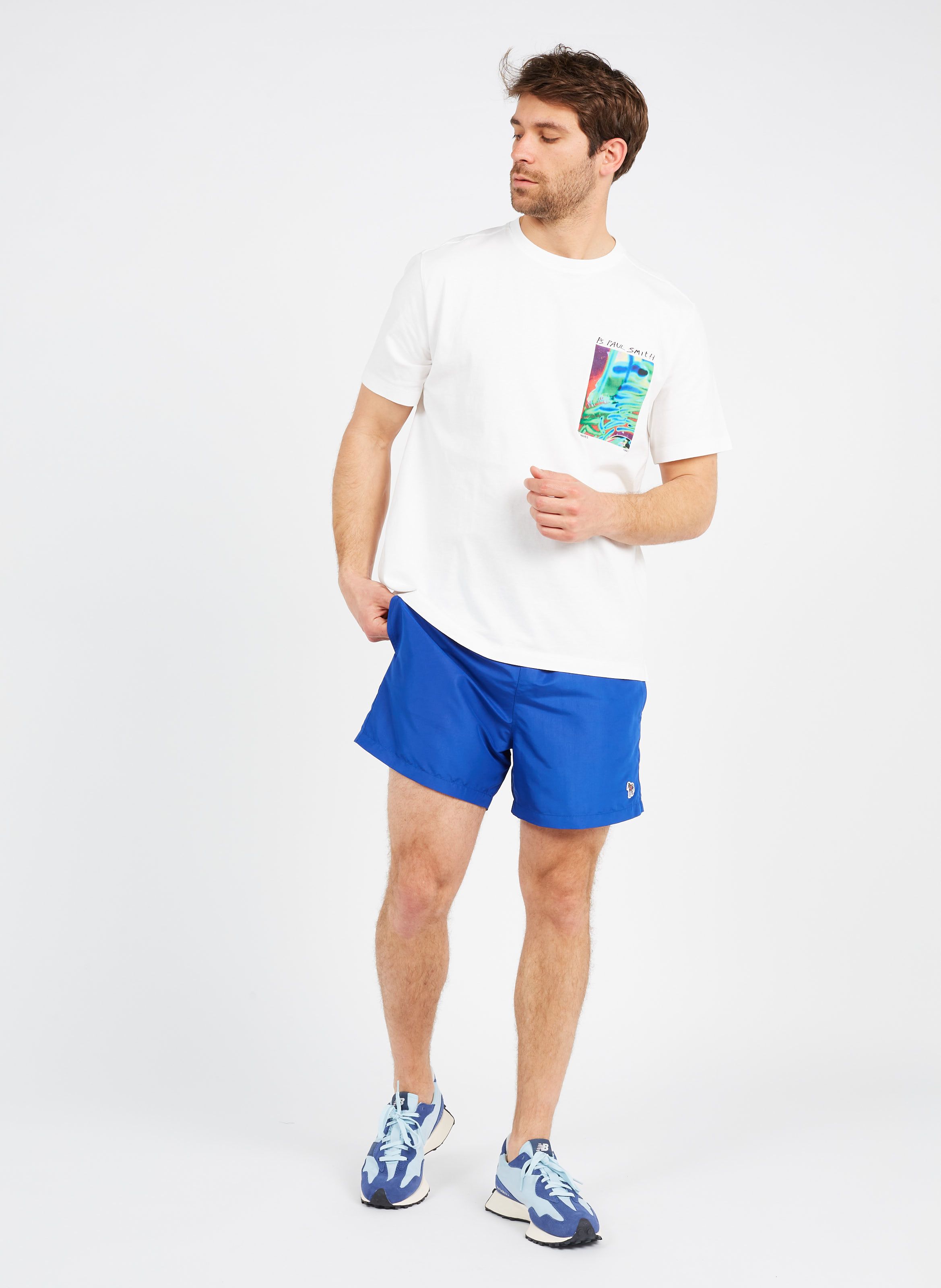 blue new balance shorts