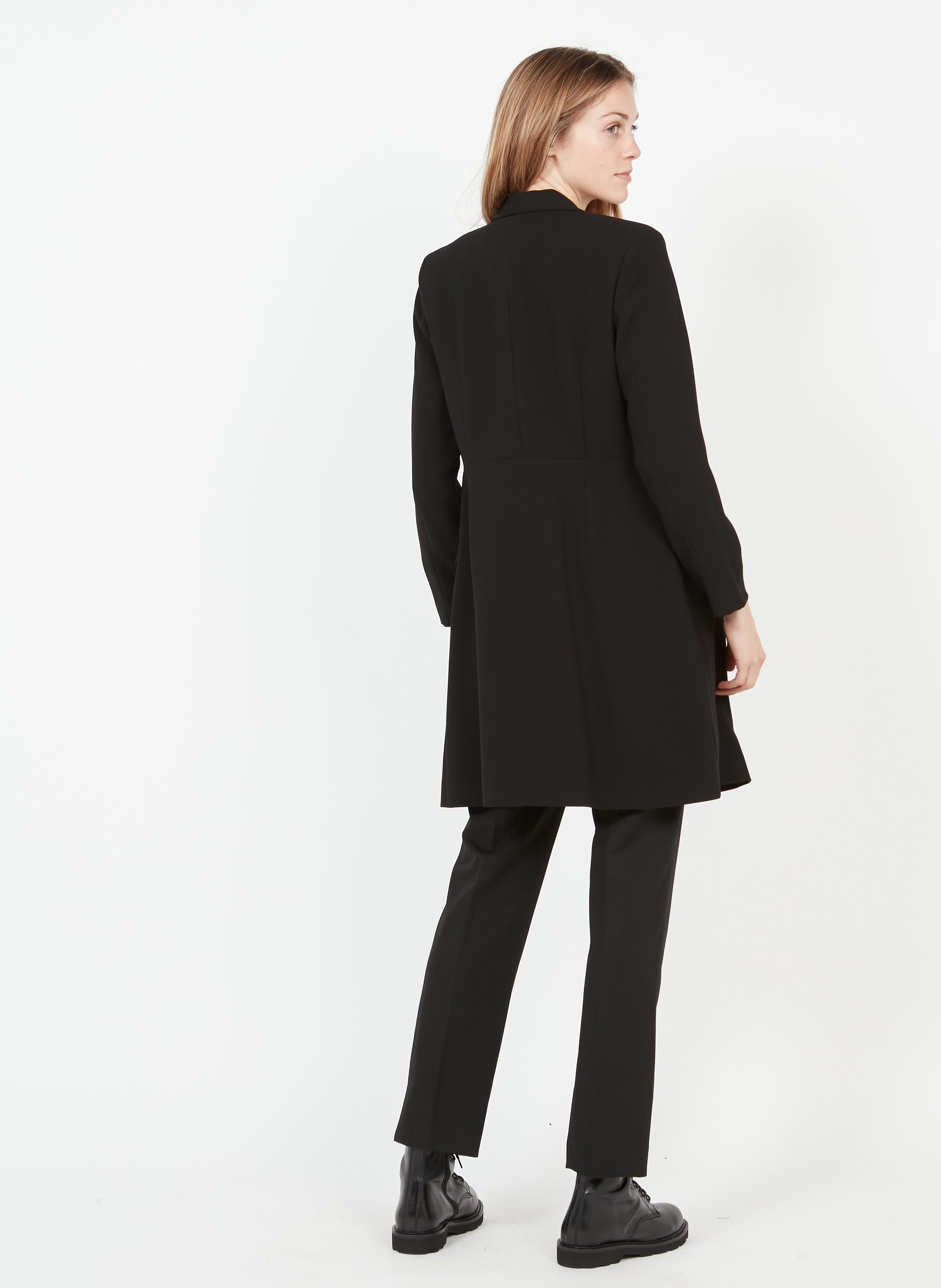long crepe jacket