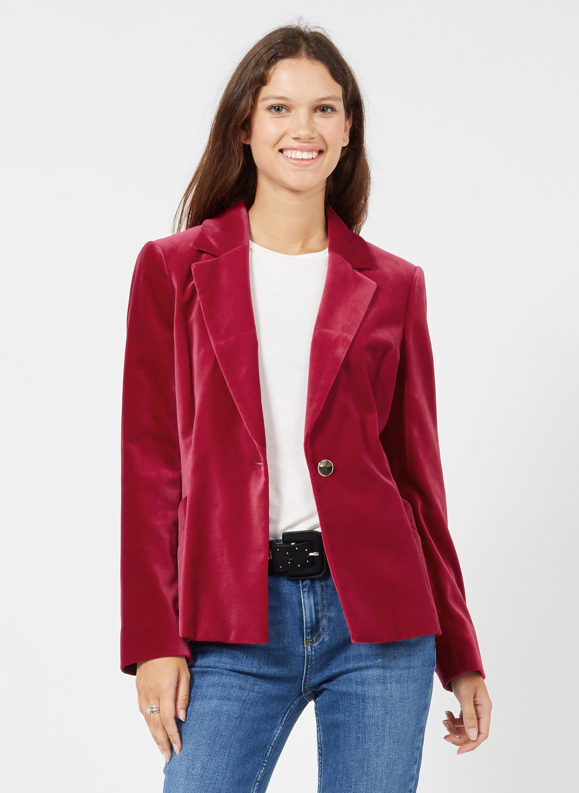 red velvet jacket