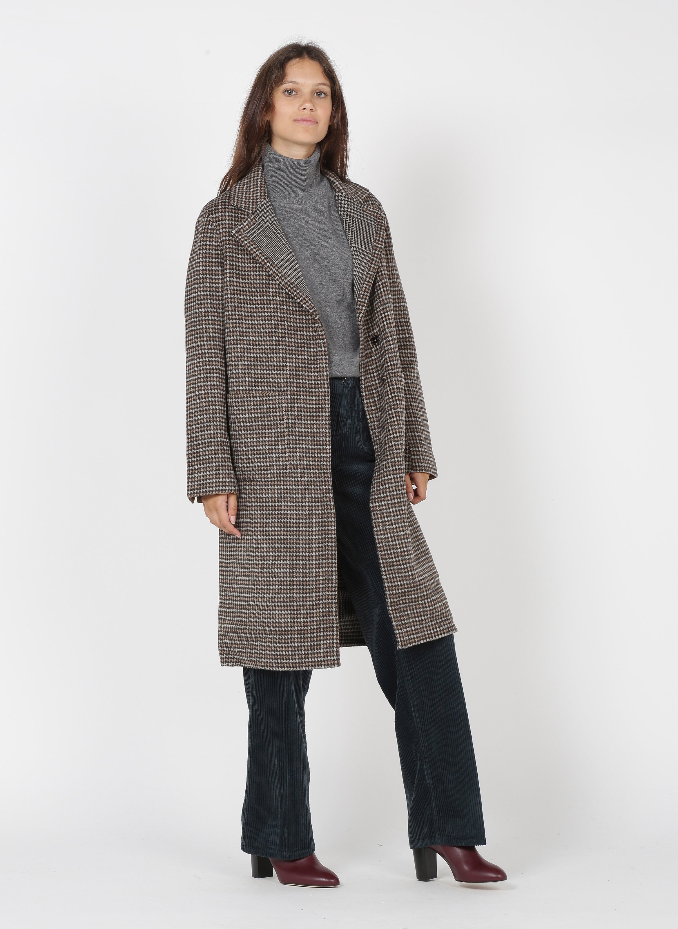 printed wool coat
