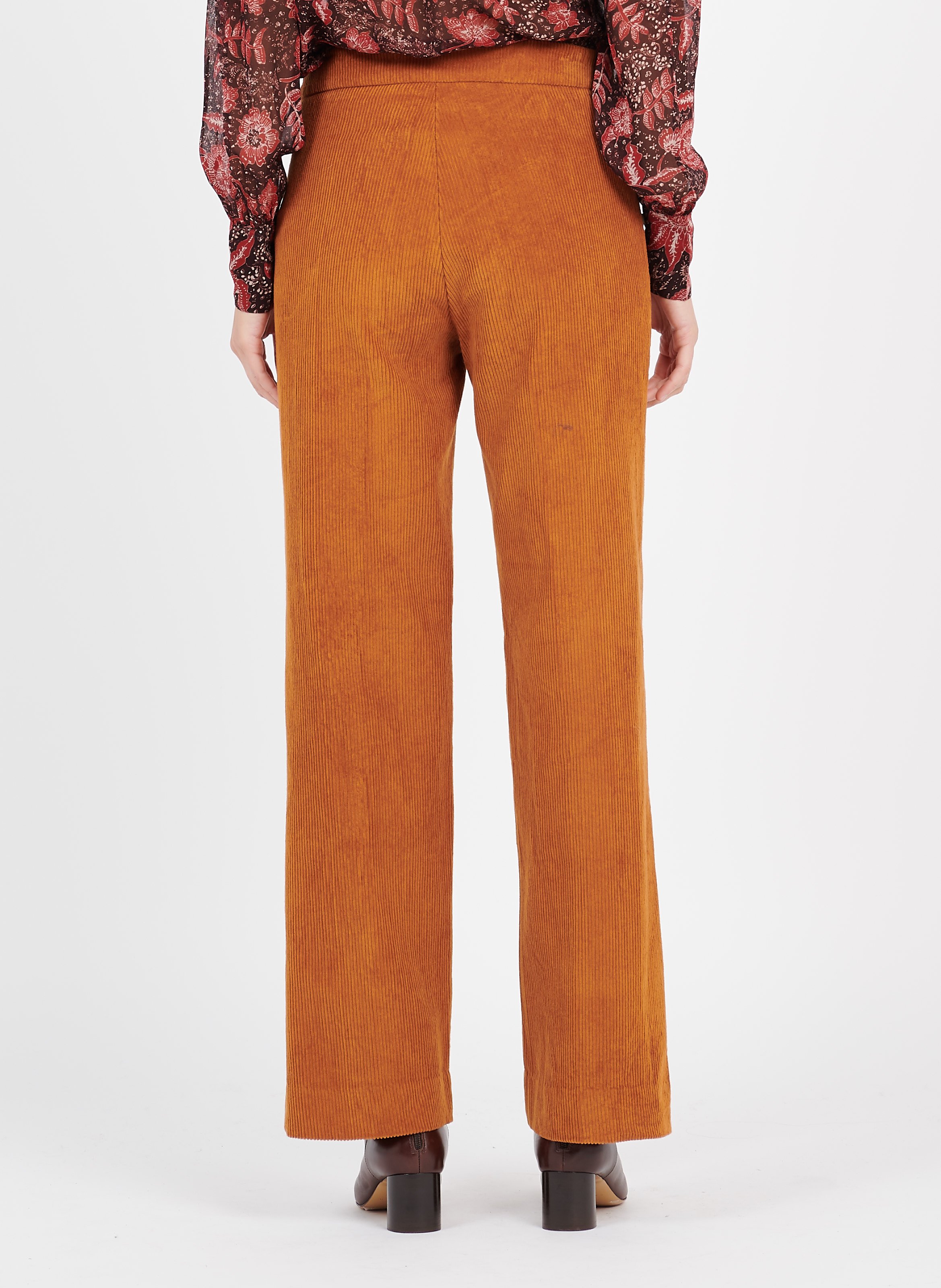 wide leg rust pants