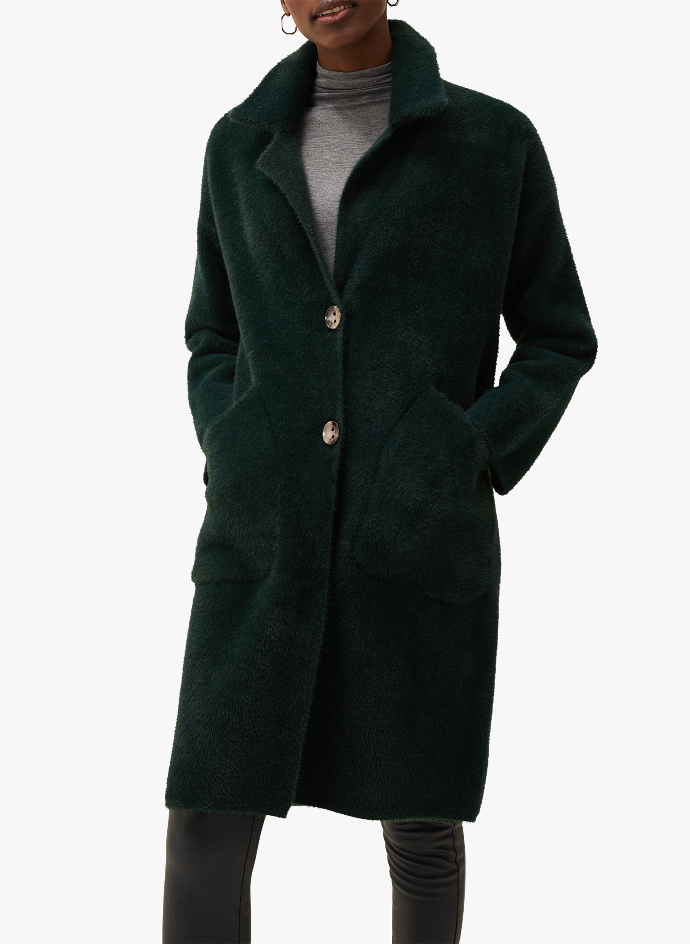 dark green tailored coat