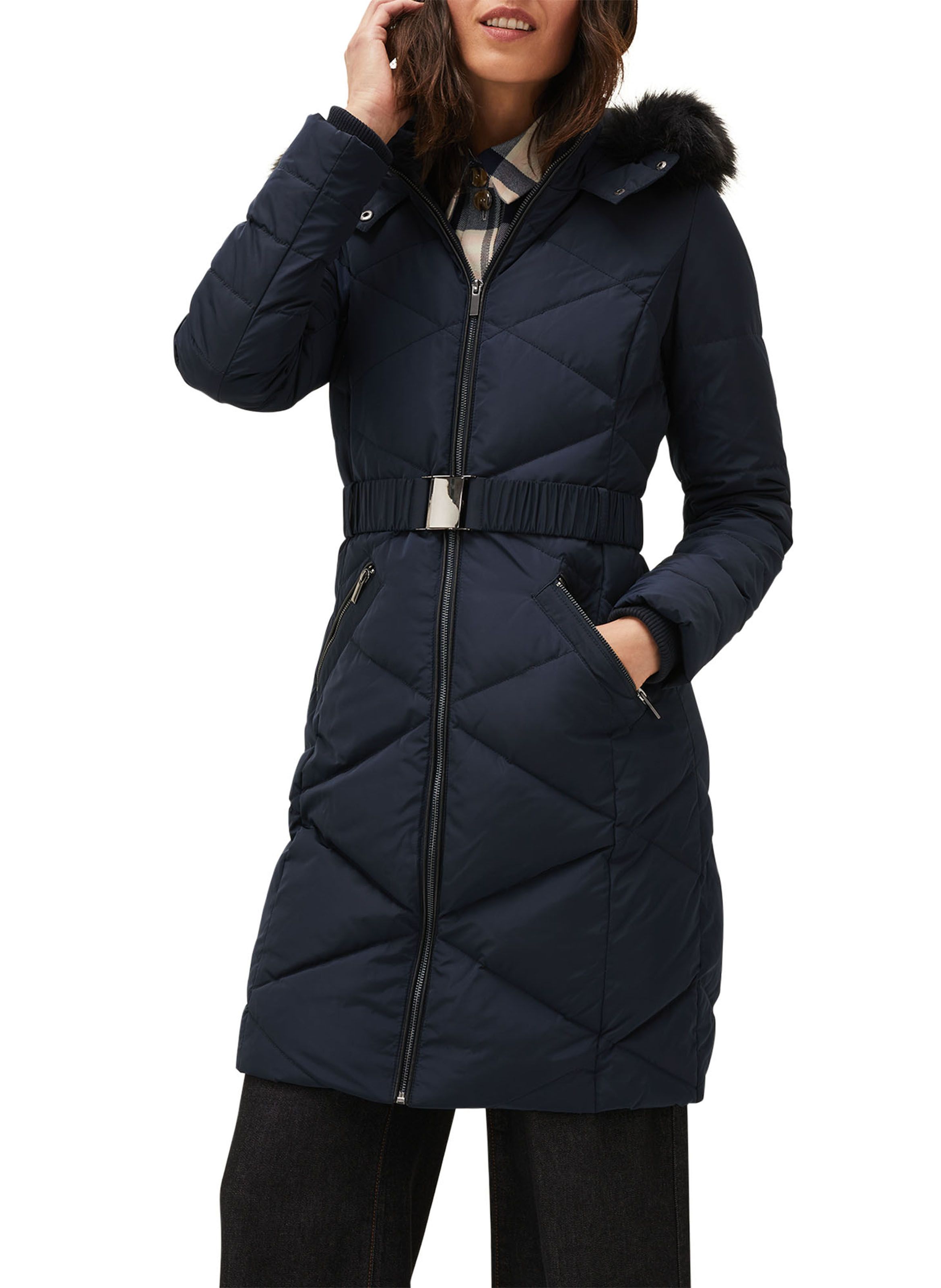 guess high neck with hood puffer