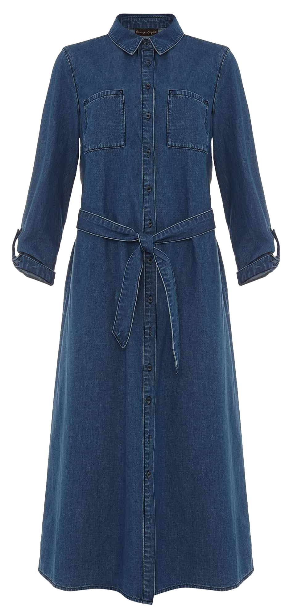 maxi denim shirtdress