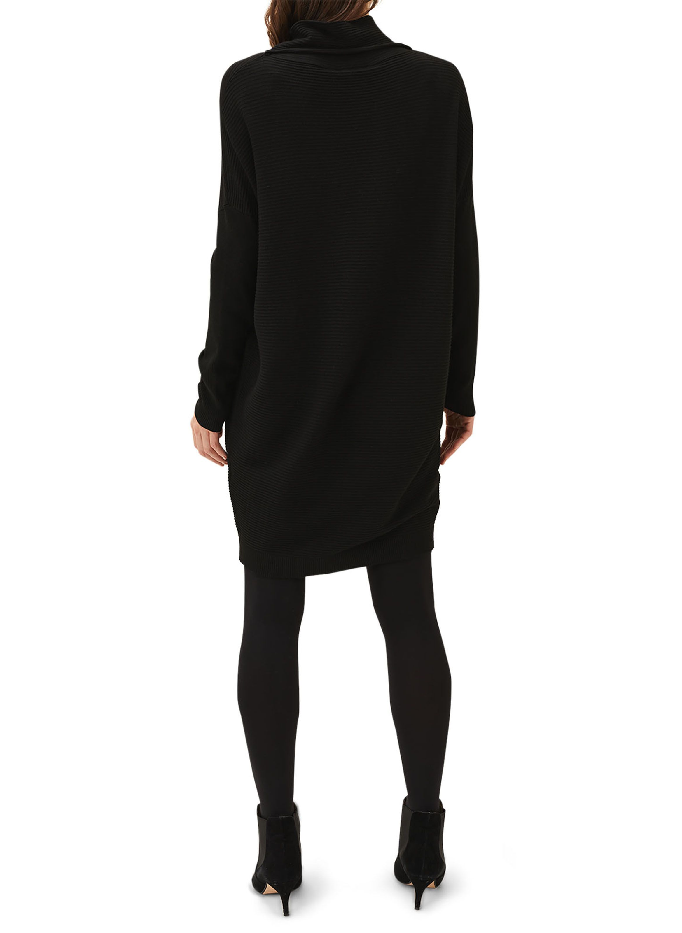 black short turtleneck dress