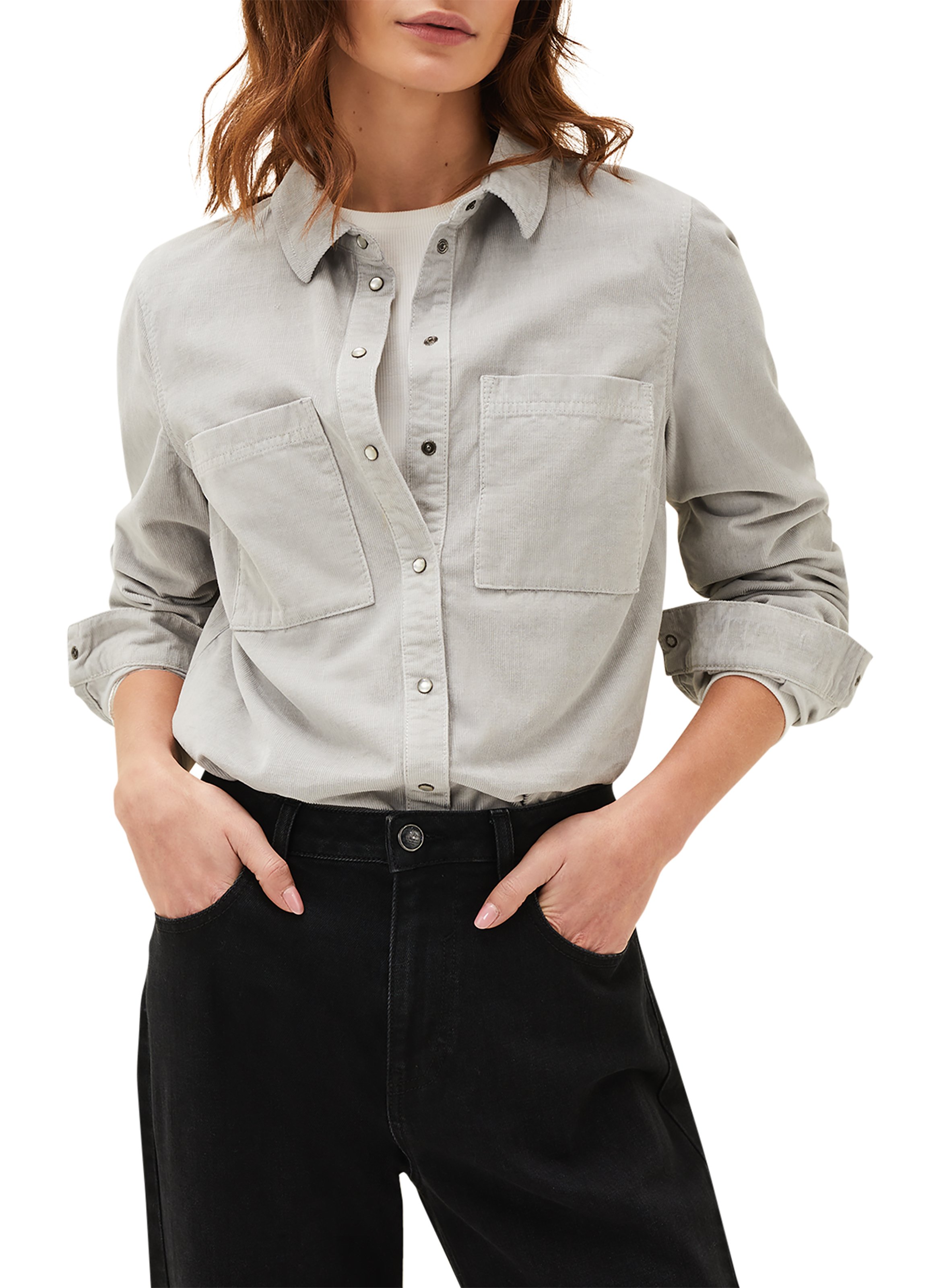 Velvet Shirt With Classic Collar Green 