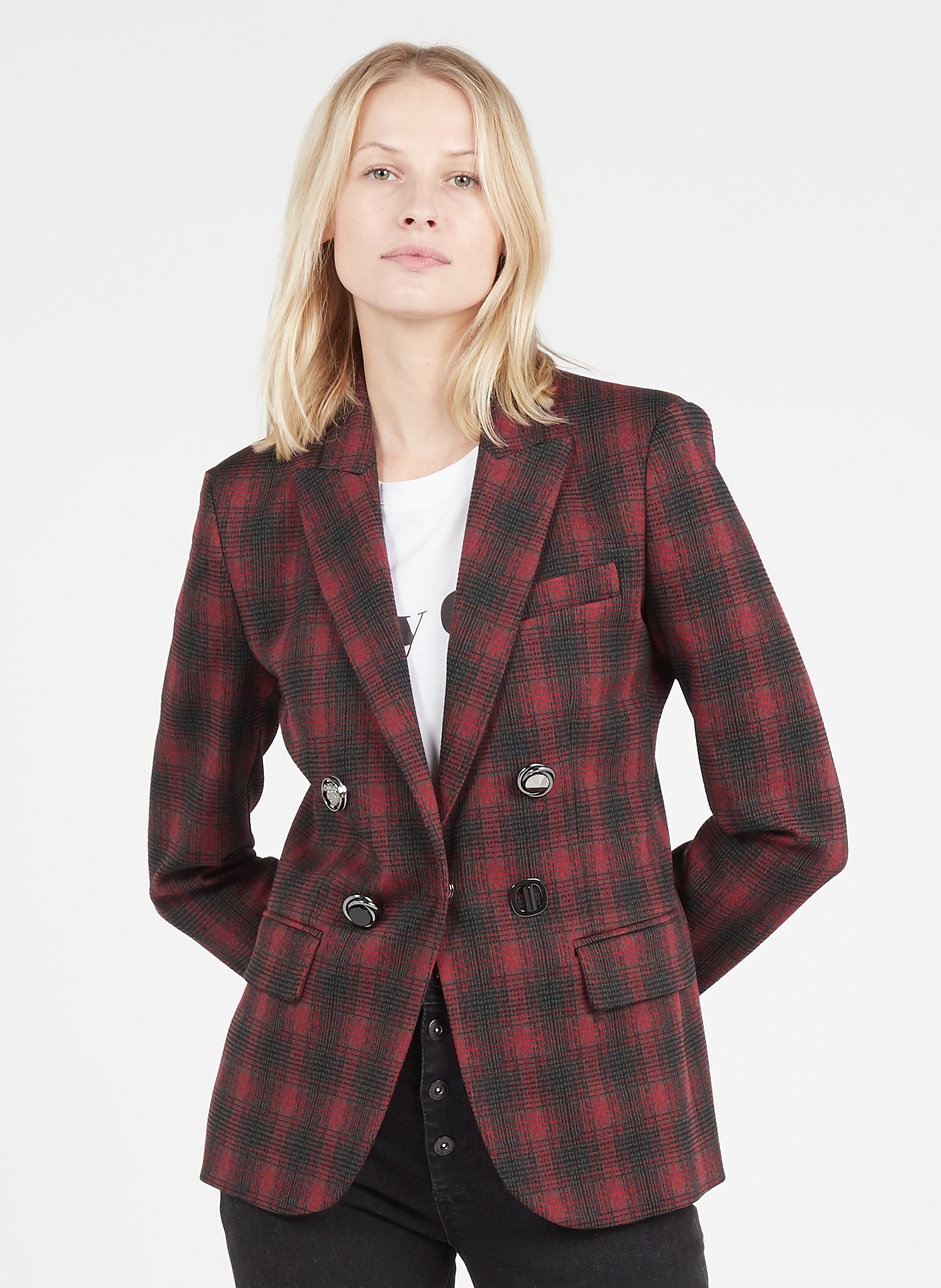 pinko red jacket