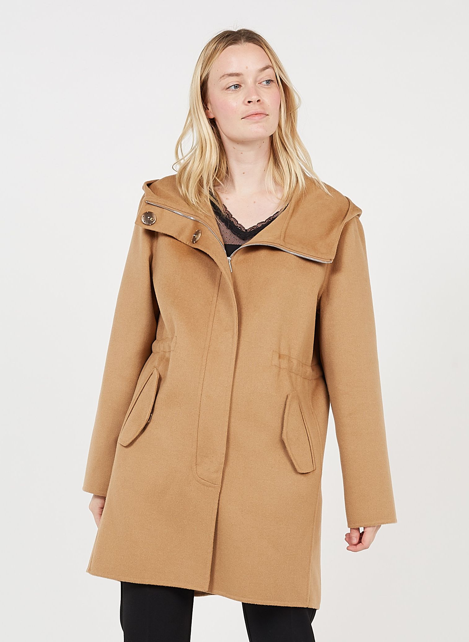 womens hooded smart coat