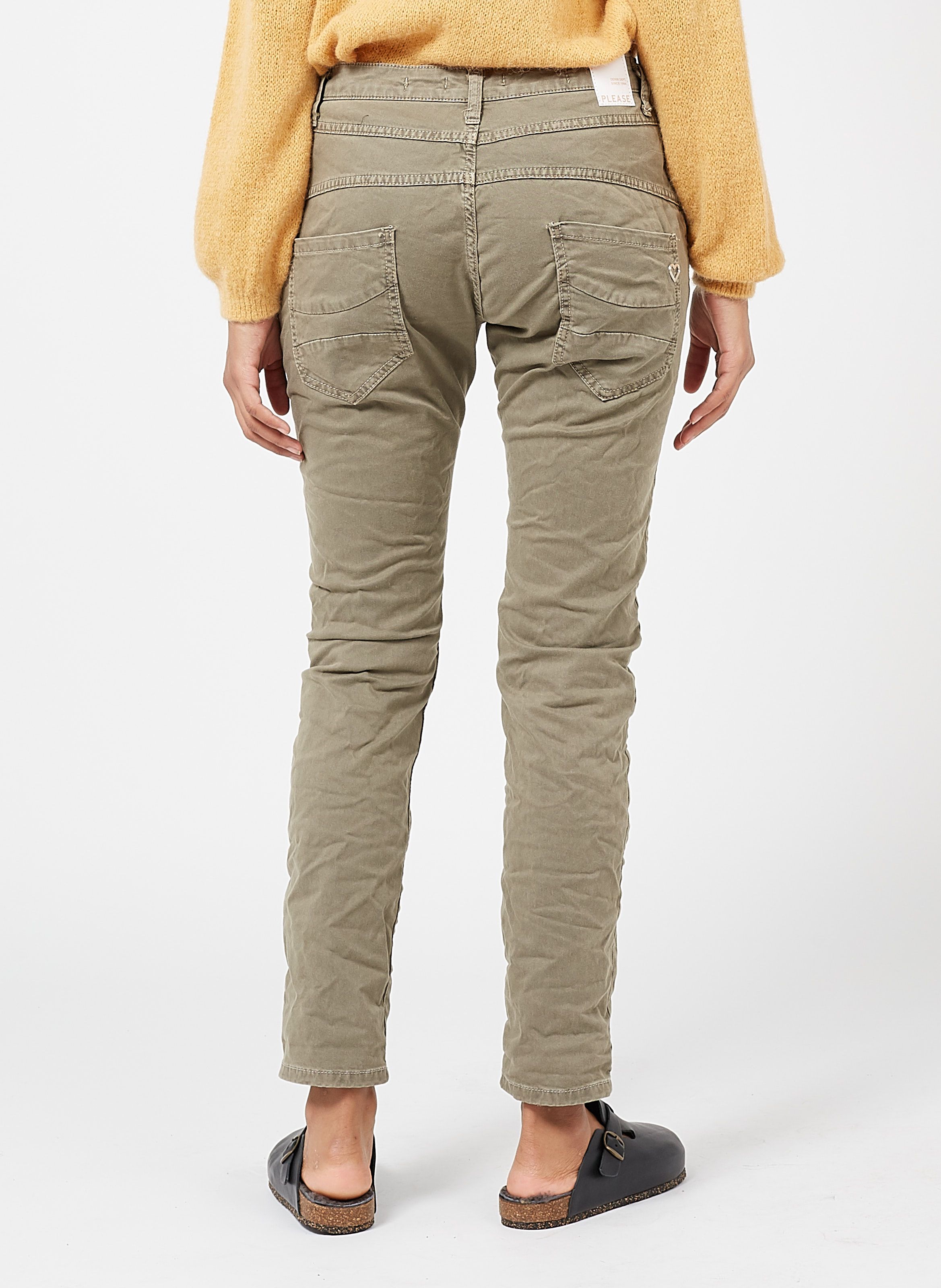 mid rise khaki jeans