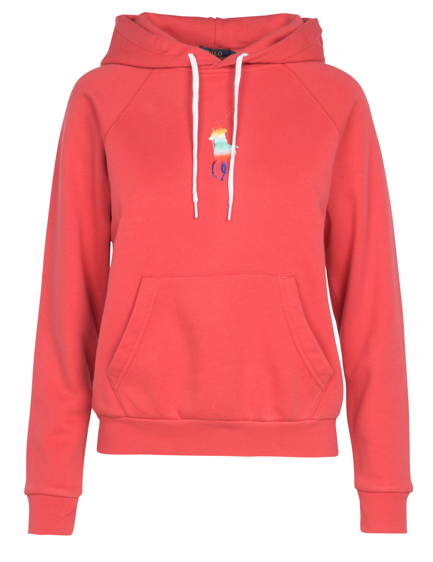 womens red polo hoodie