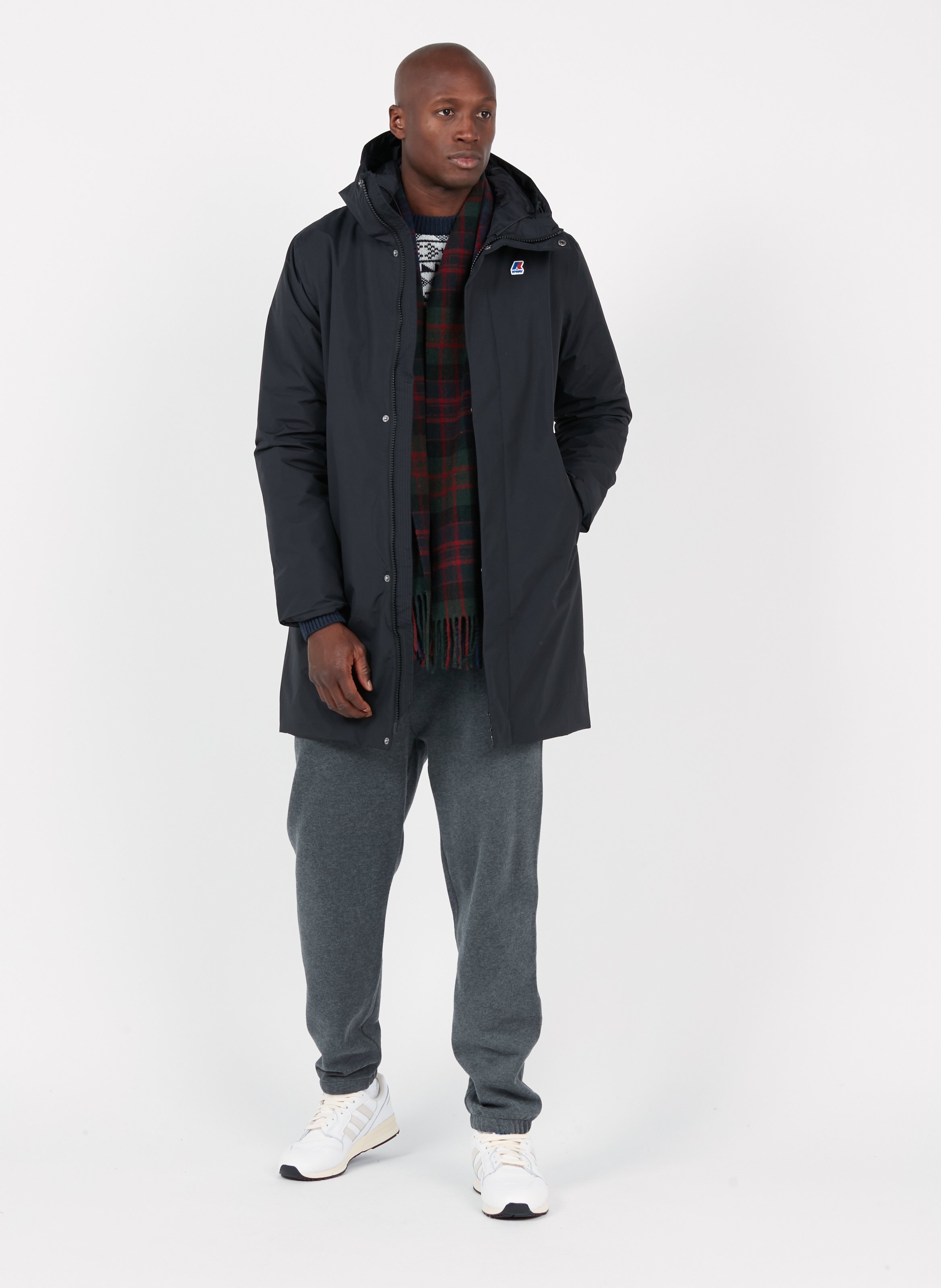 black waterproof parka