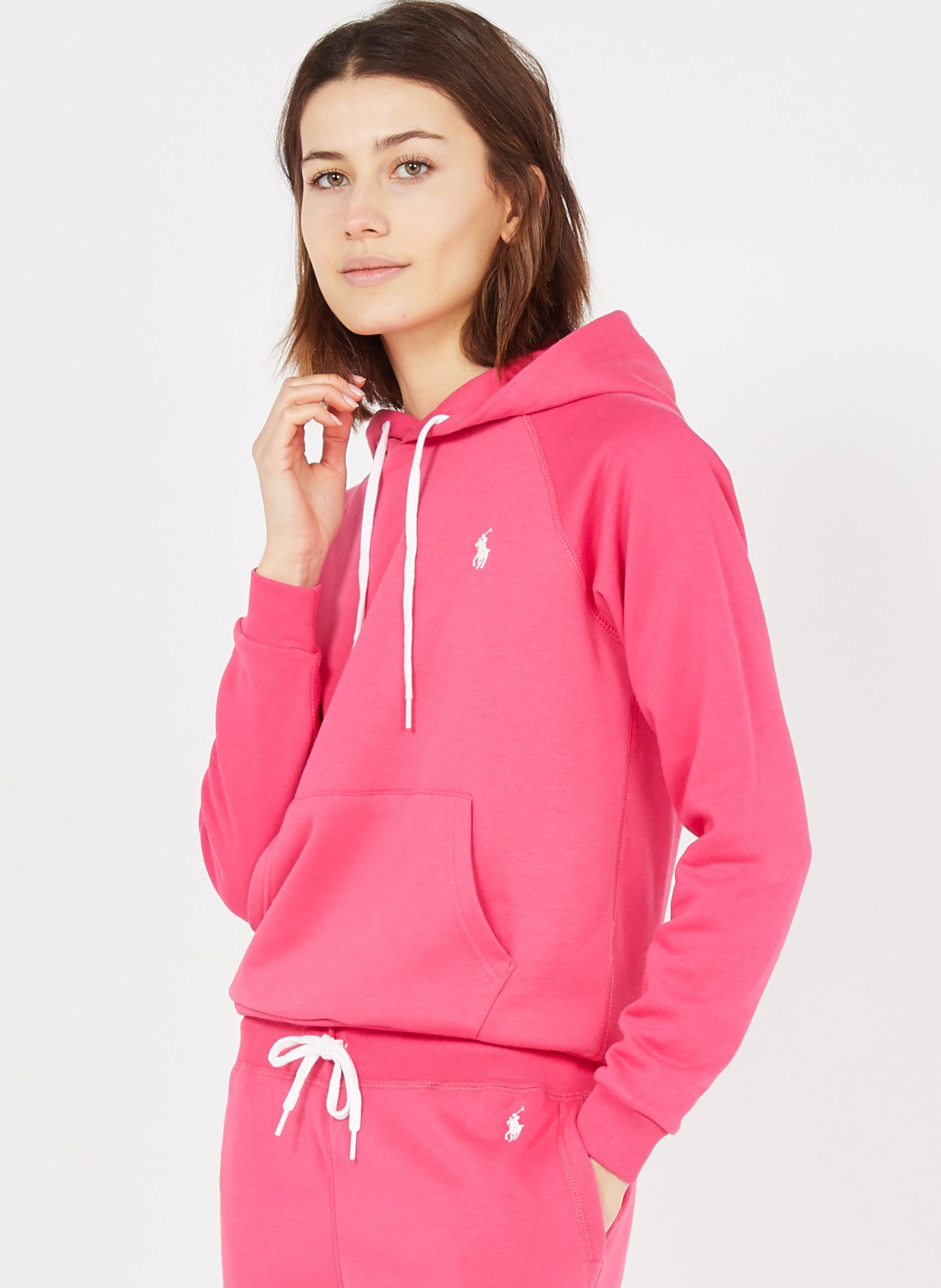 hot pink polo hoodie