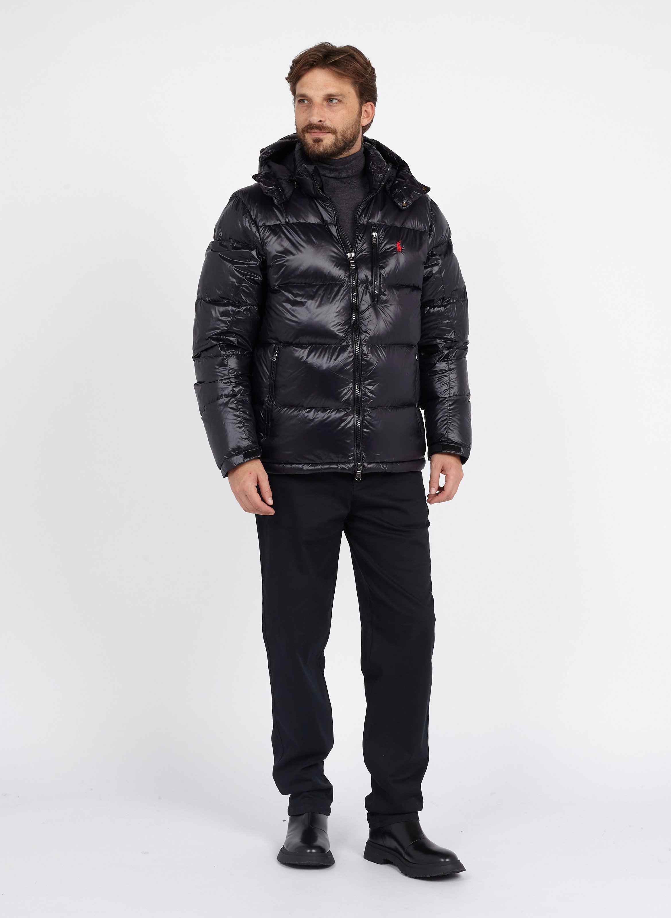 ralph lauren black hooded jacket