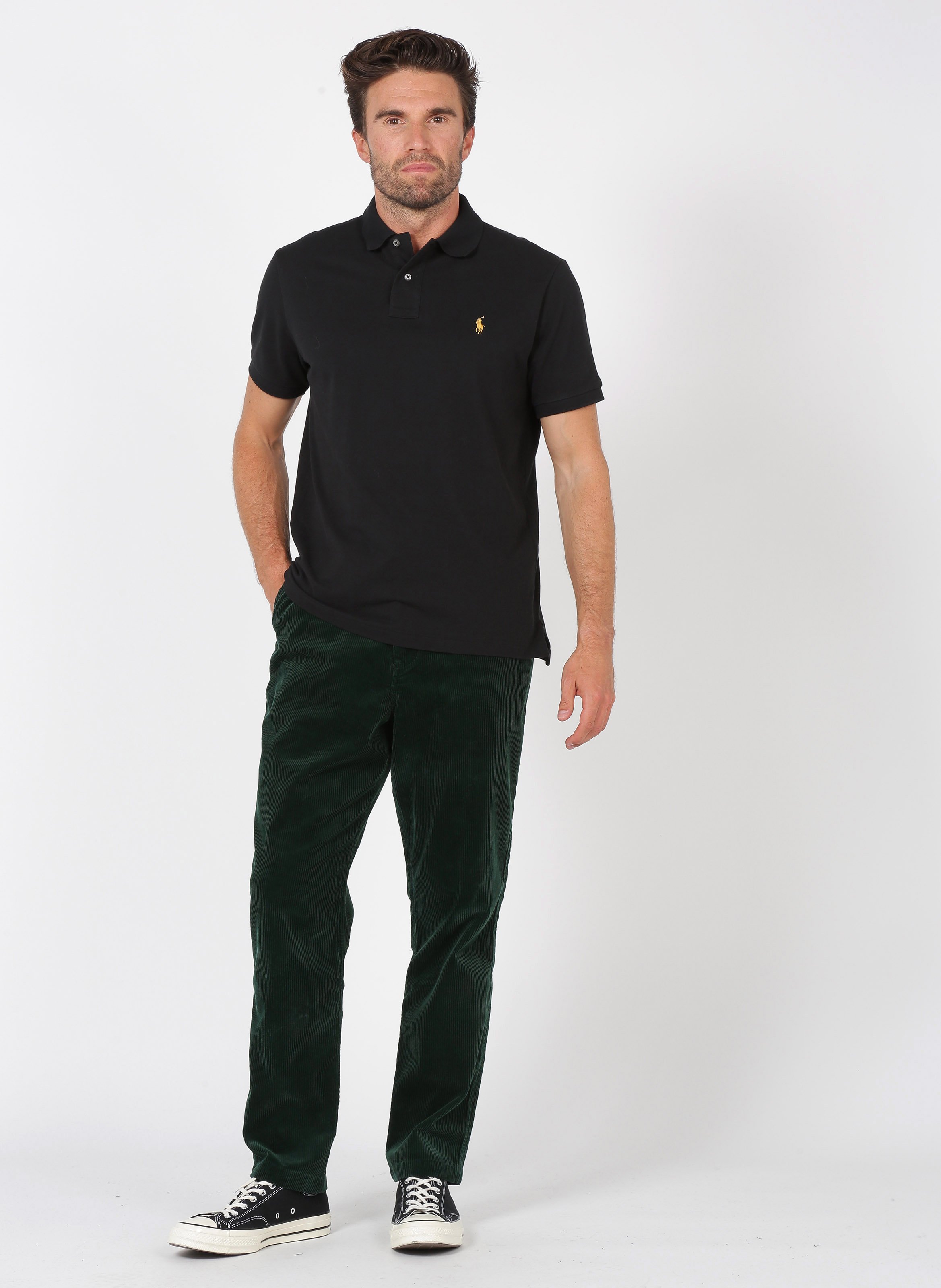 green polo pants