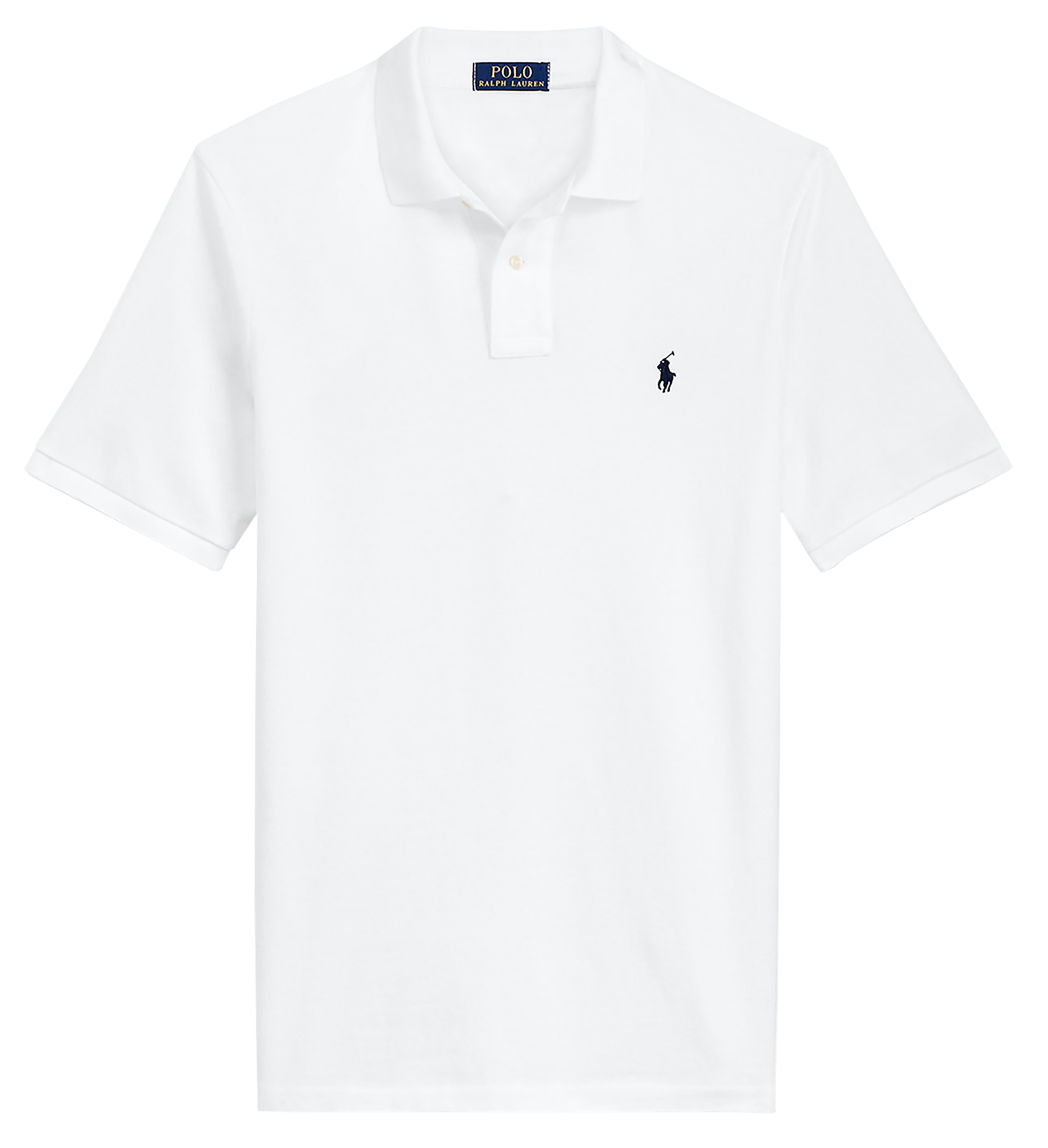 branded white polo shirt