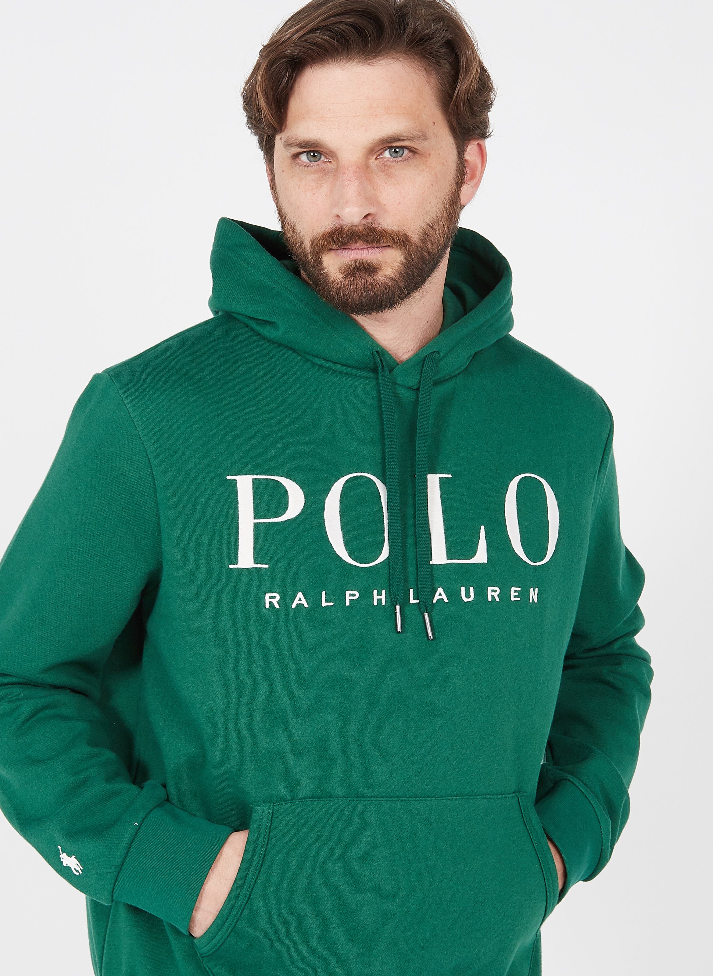 polo hoodie green