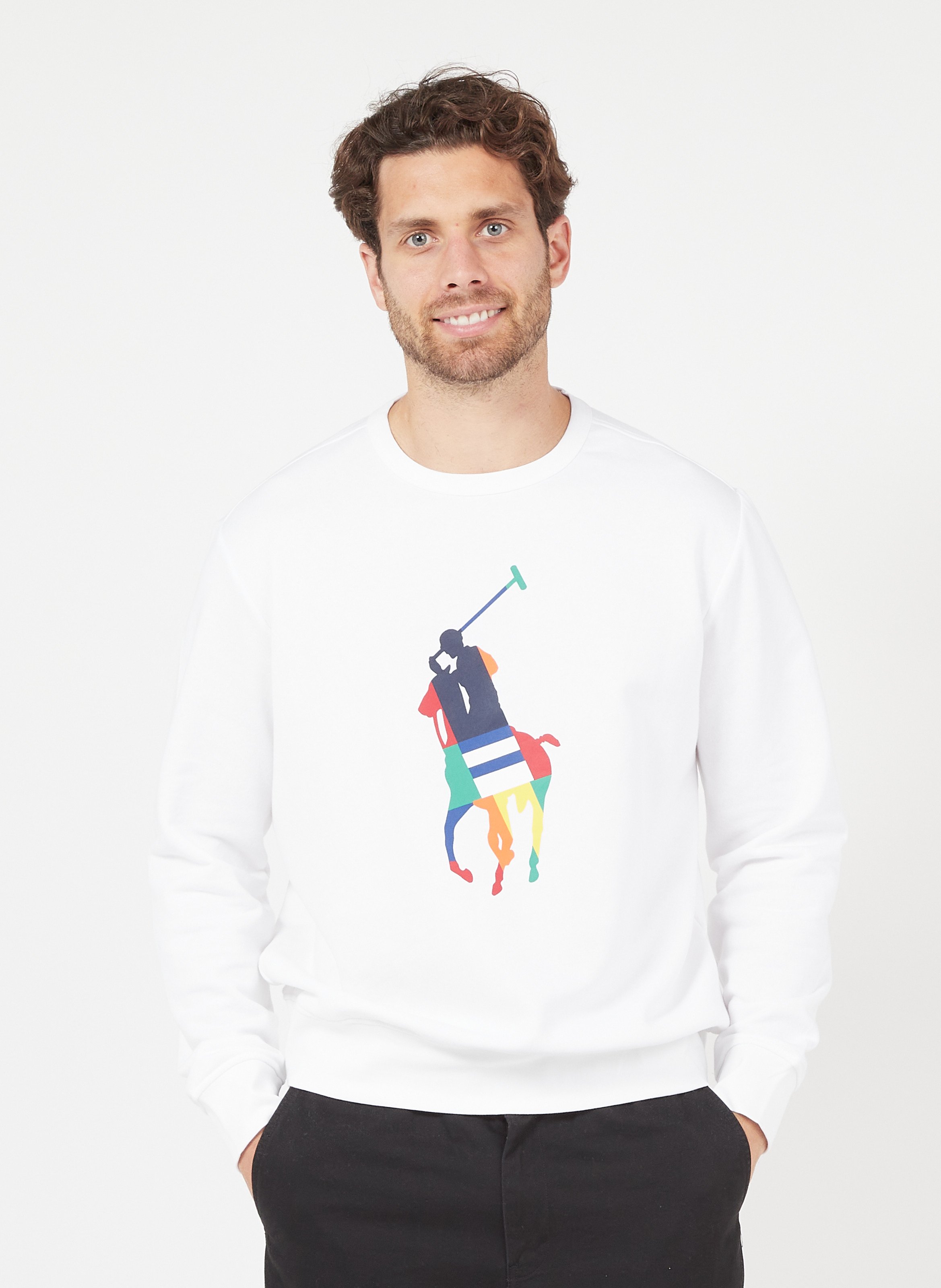 polo ralph lauren white sweatshirt
