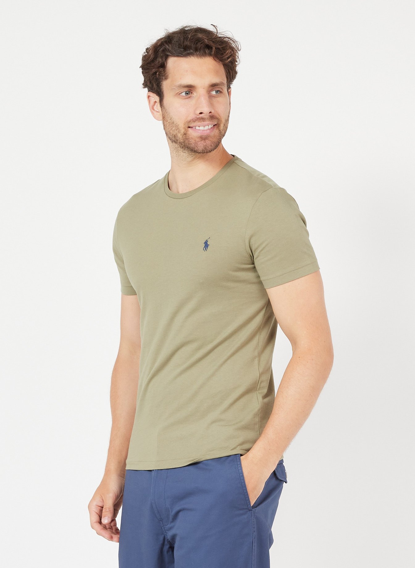 khaki ralph lauren polo shirt