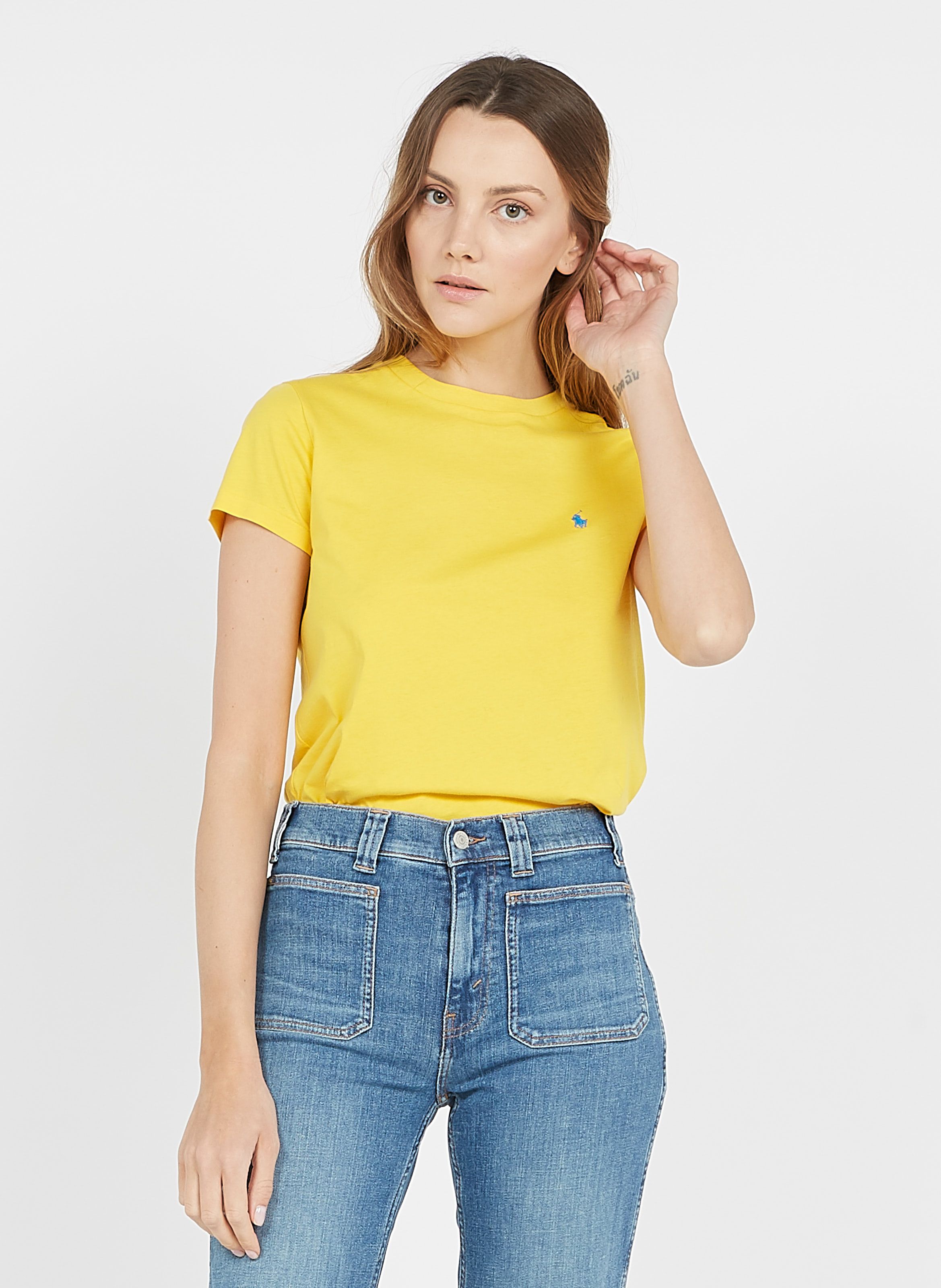 yellow ralph lauren t shirt women's