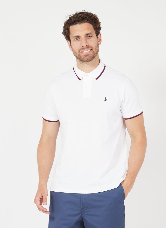 Slim-fit Cotton Piqué Polo Shirt White Polo Ralph Lauren - Men | Place des  Tendances