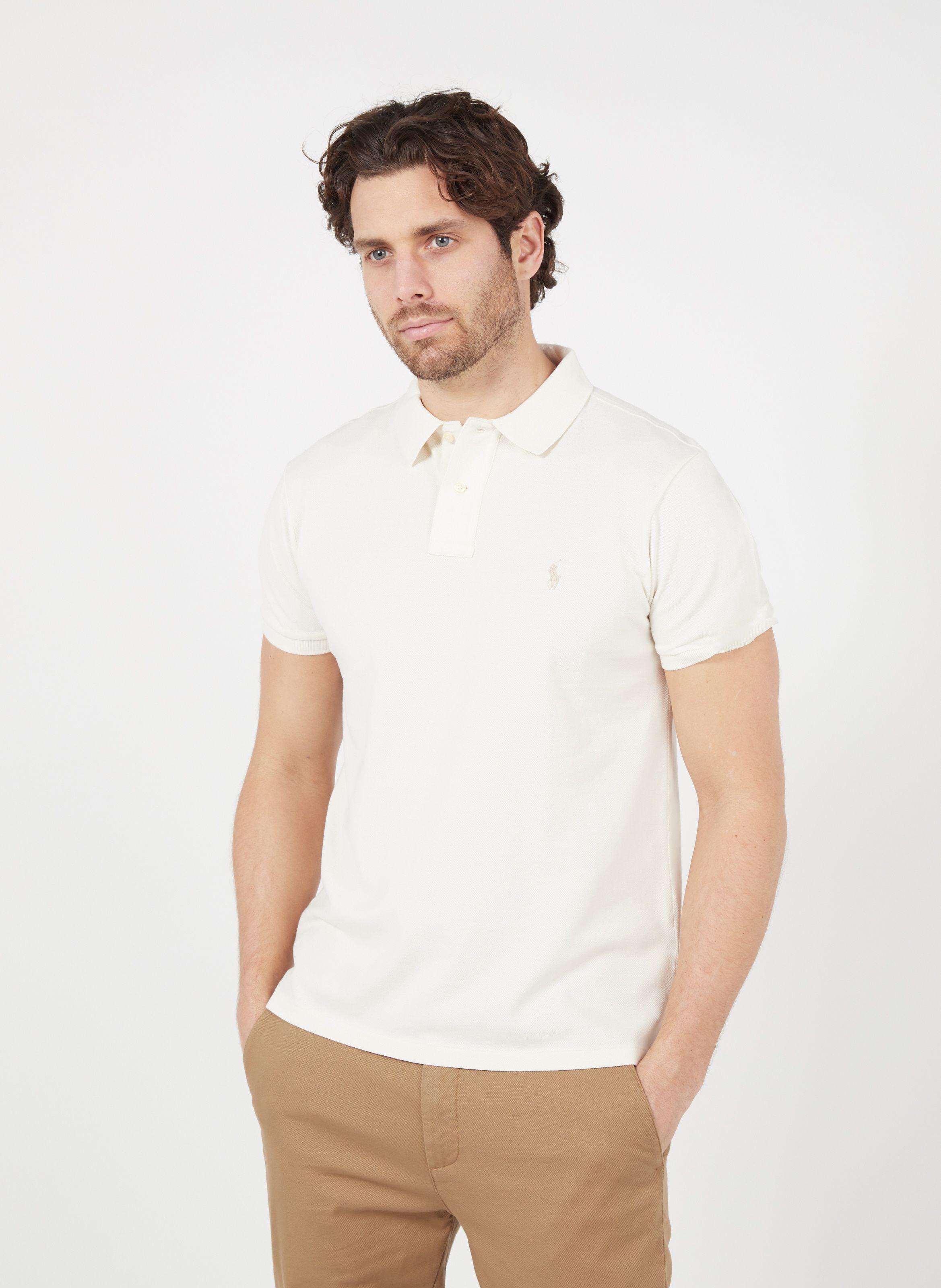 cream ralph lauren shirt