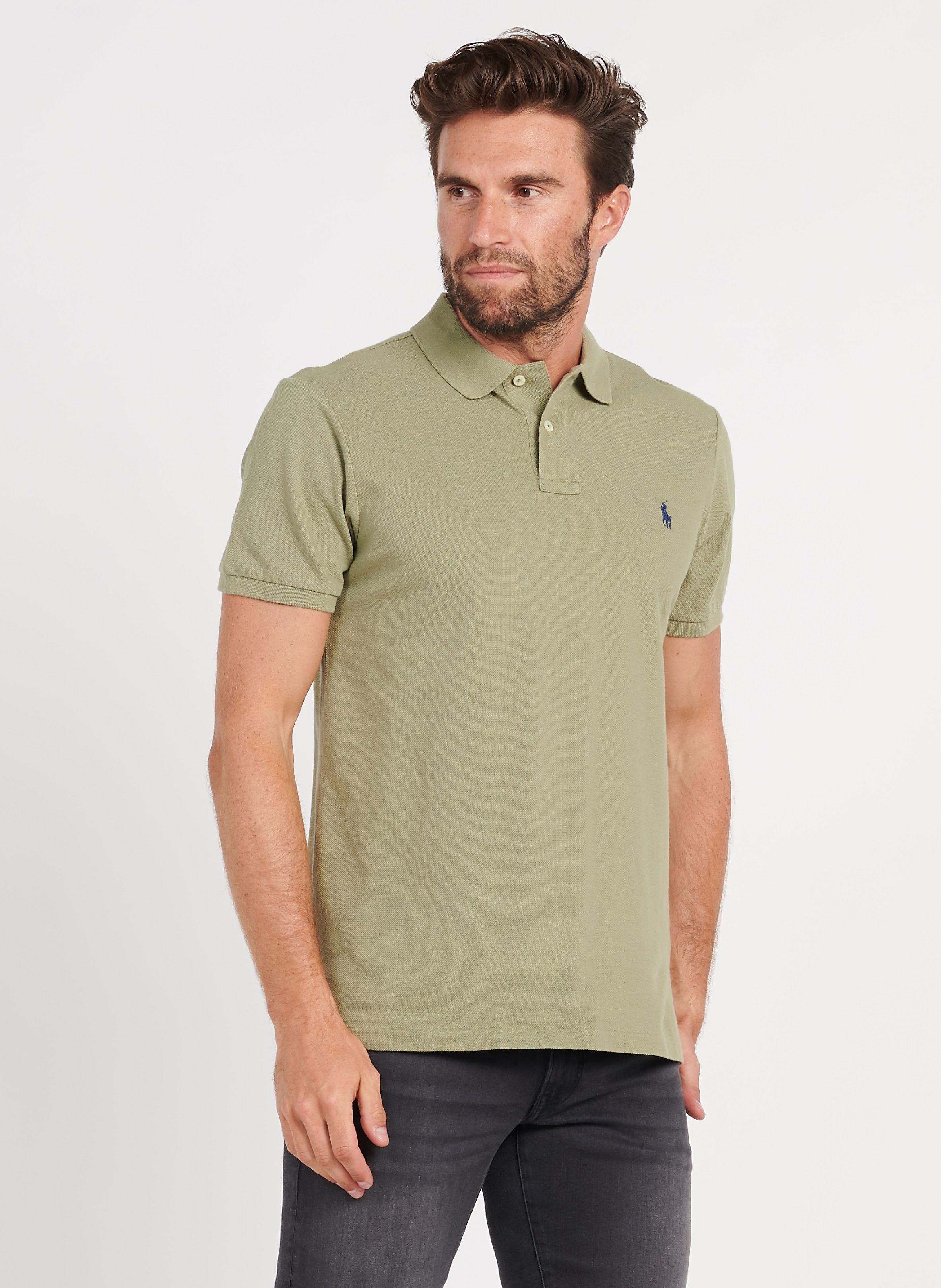 khaki green ralph lauren shirt