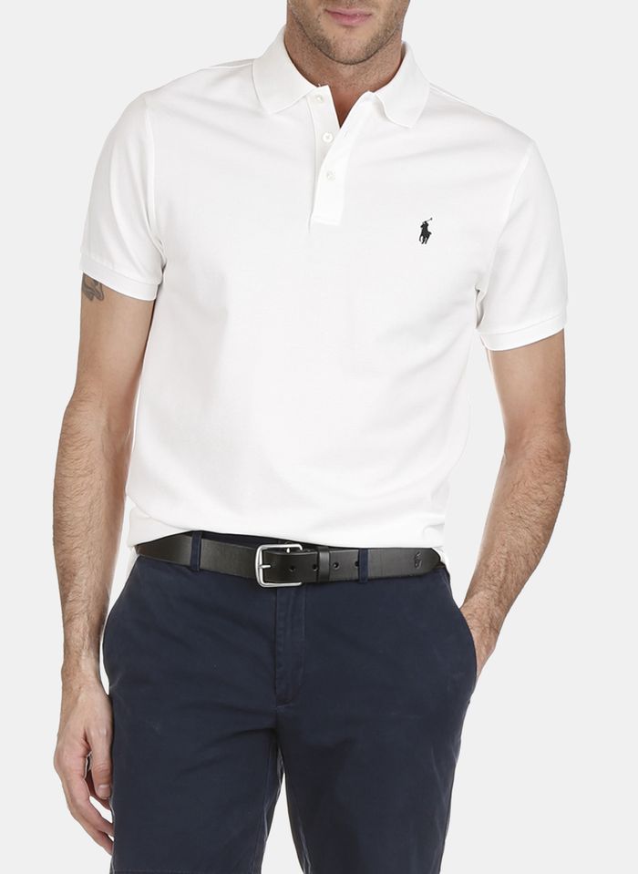 Stretch Slim-fit Shirt With Pony Player White Polo Ralph - Men | Place des