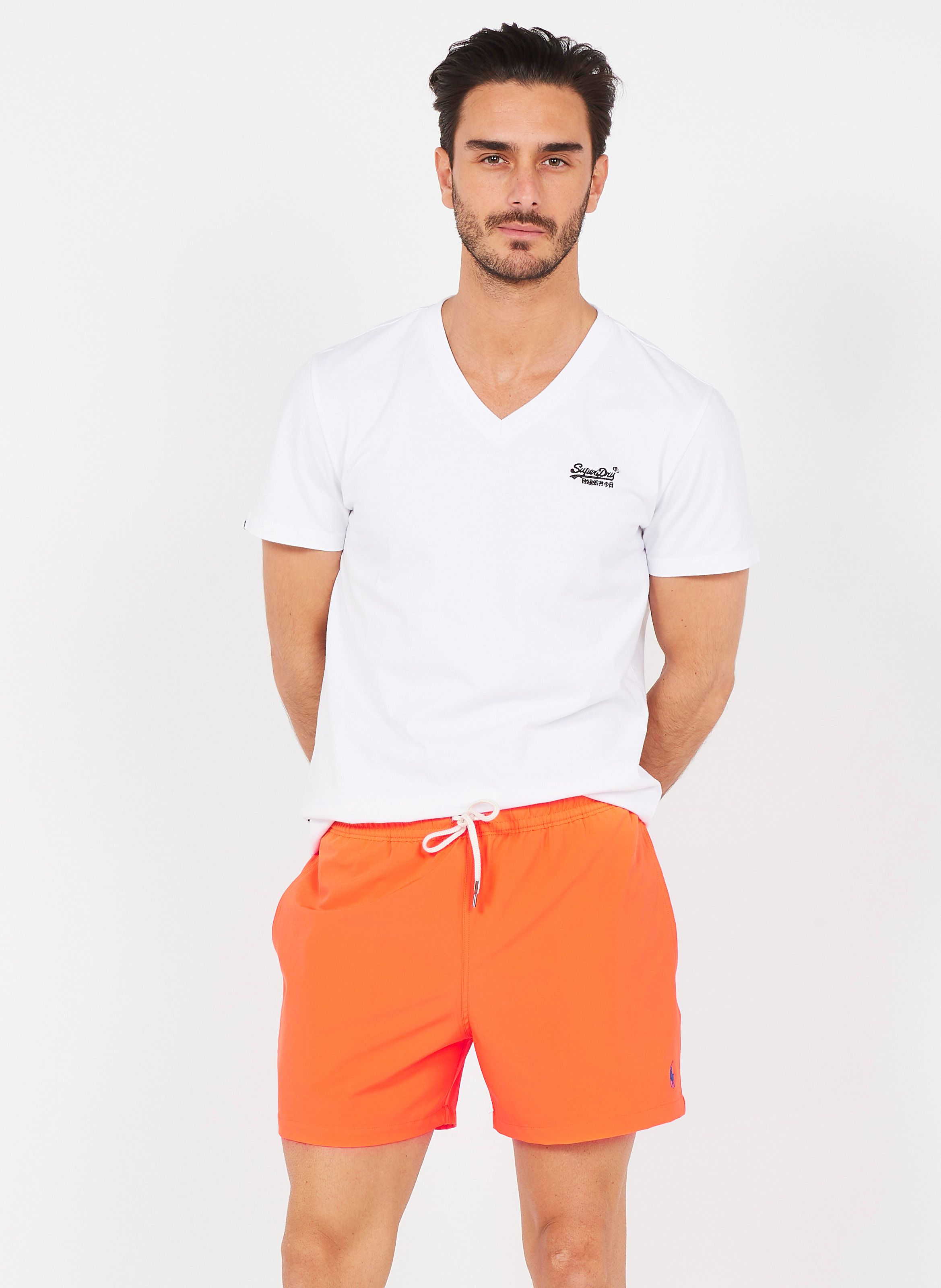 polo shorts orange