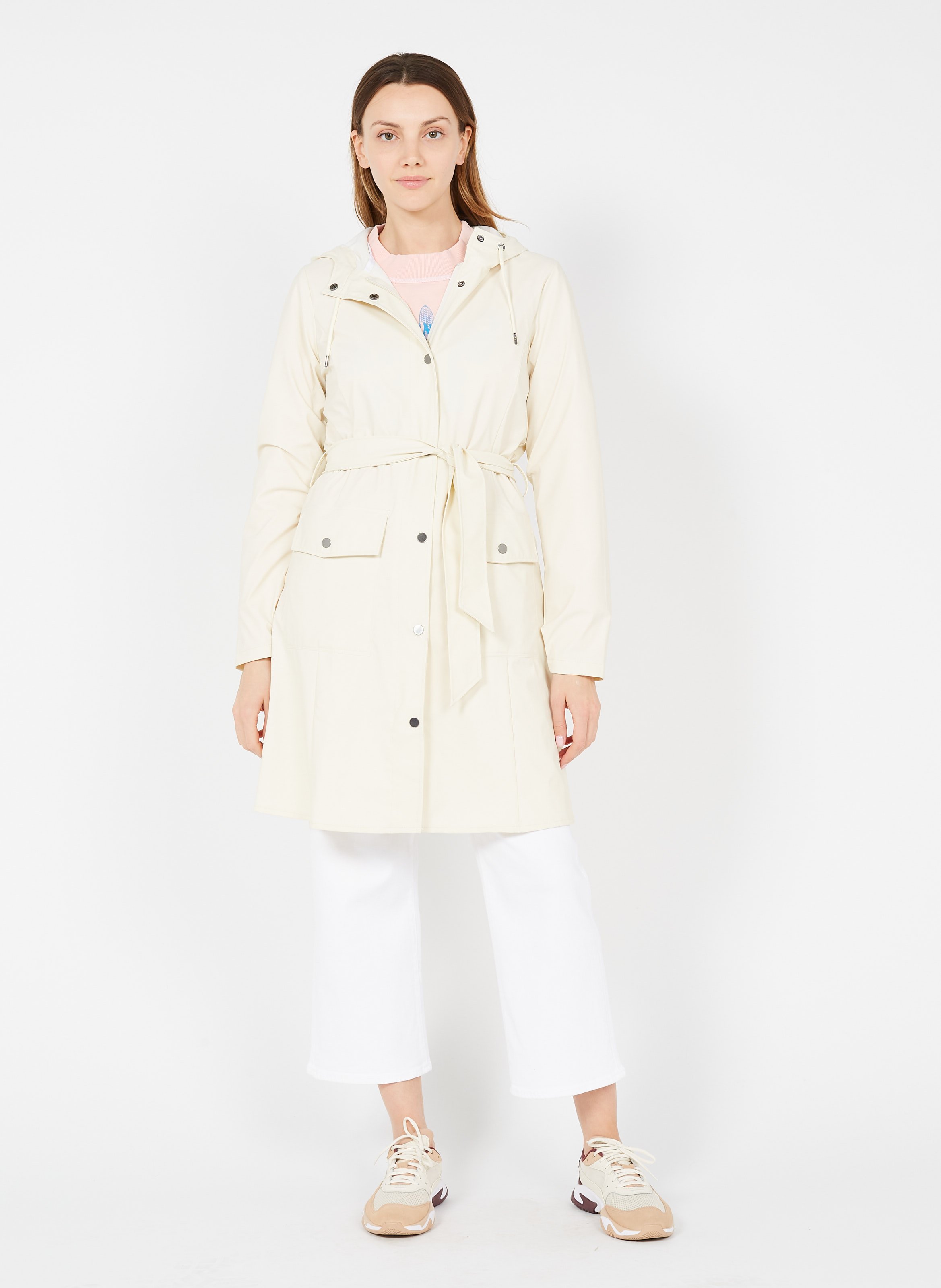 rain trench coat with hood