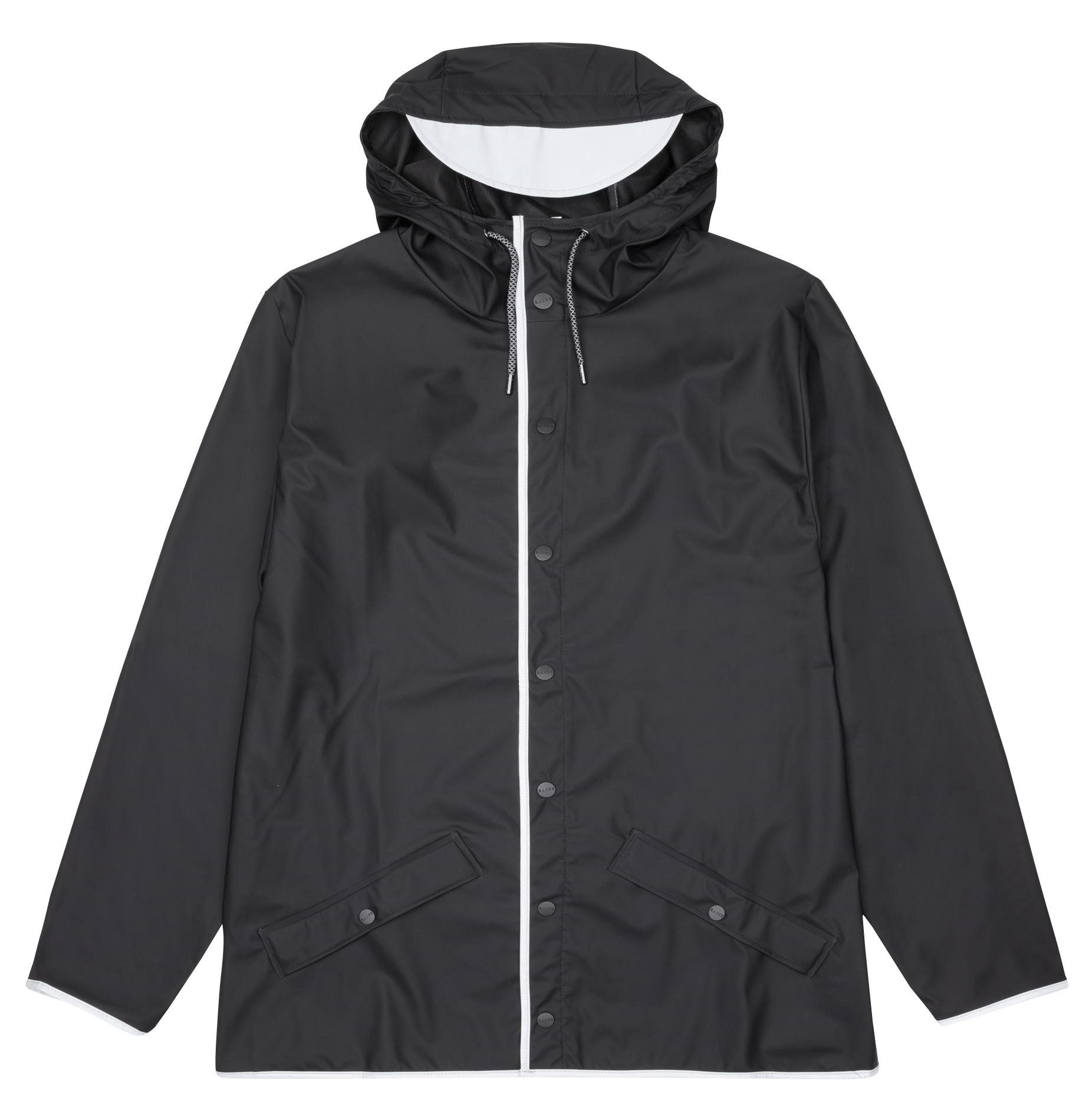 black button up windbreaker