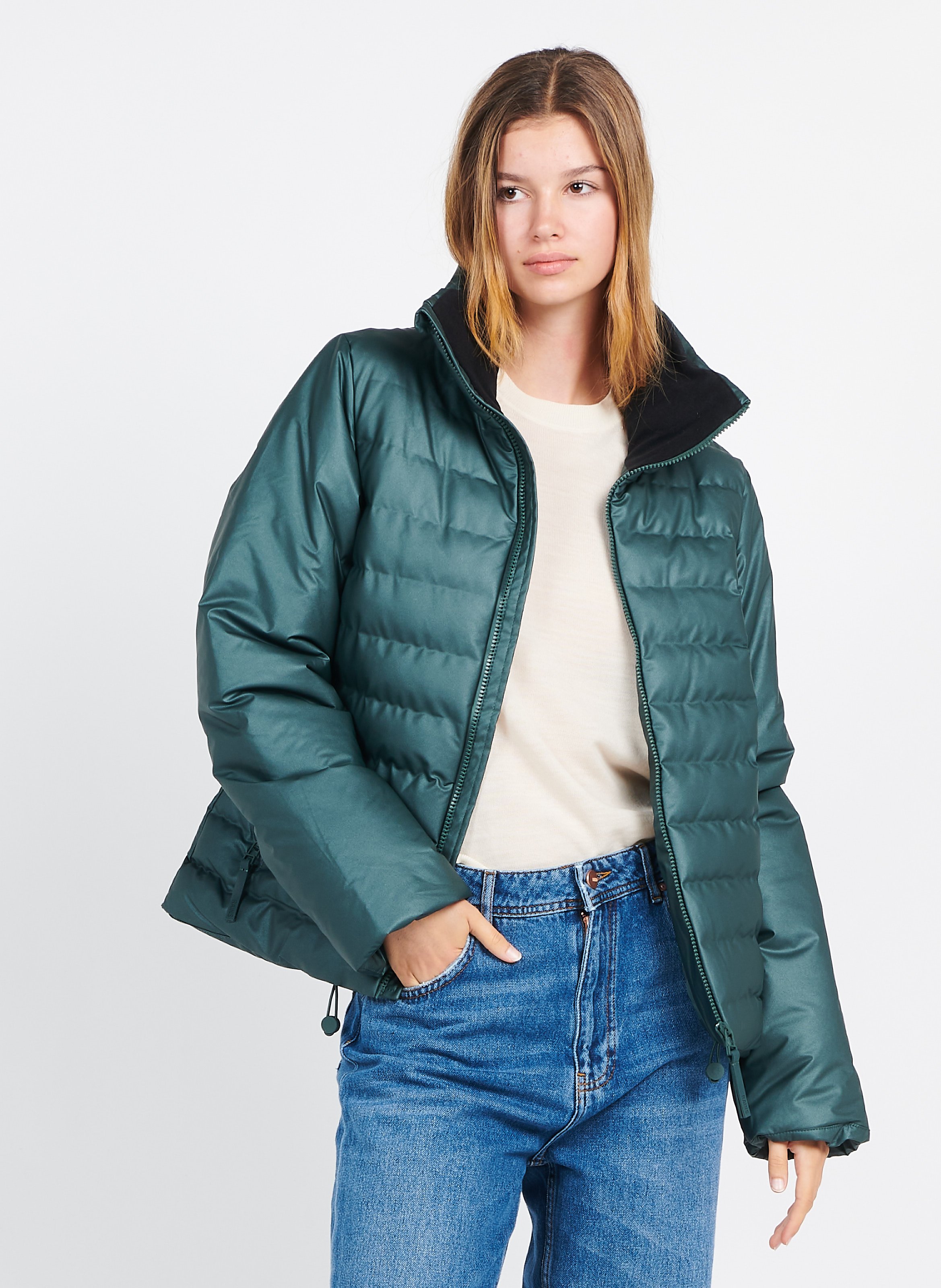 Highneck Padded Jacket Silver Pine Rains Women Place des Tendances