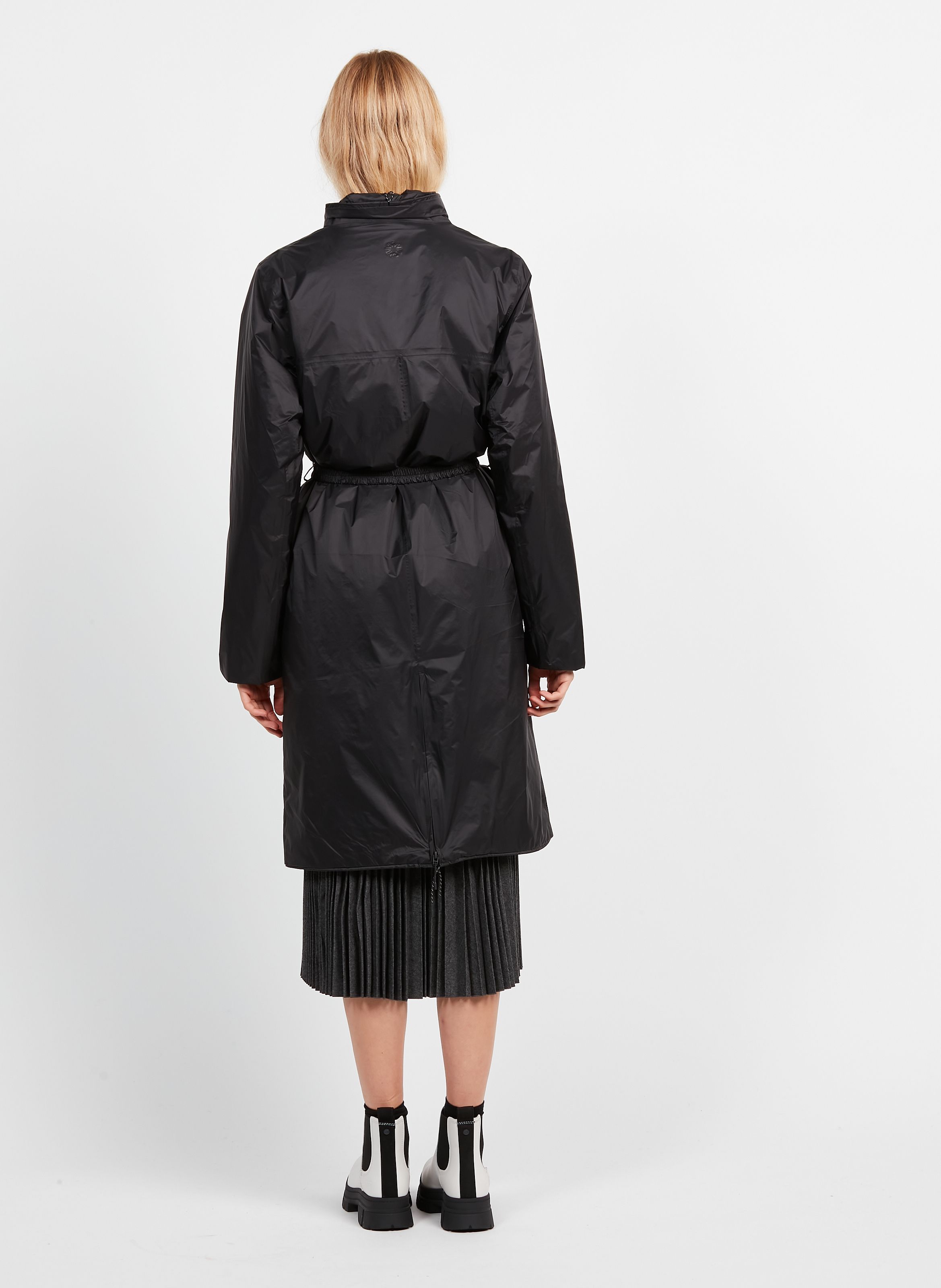 Black High neck raincoat