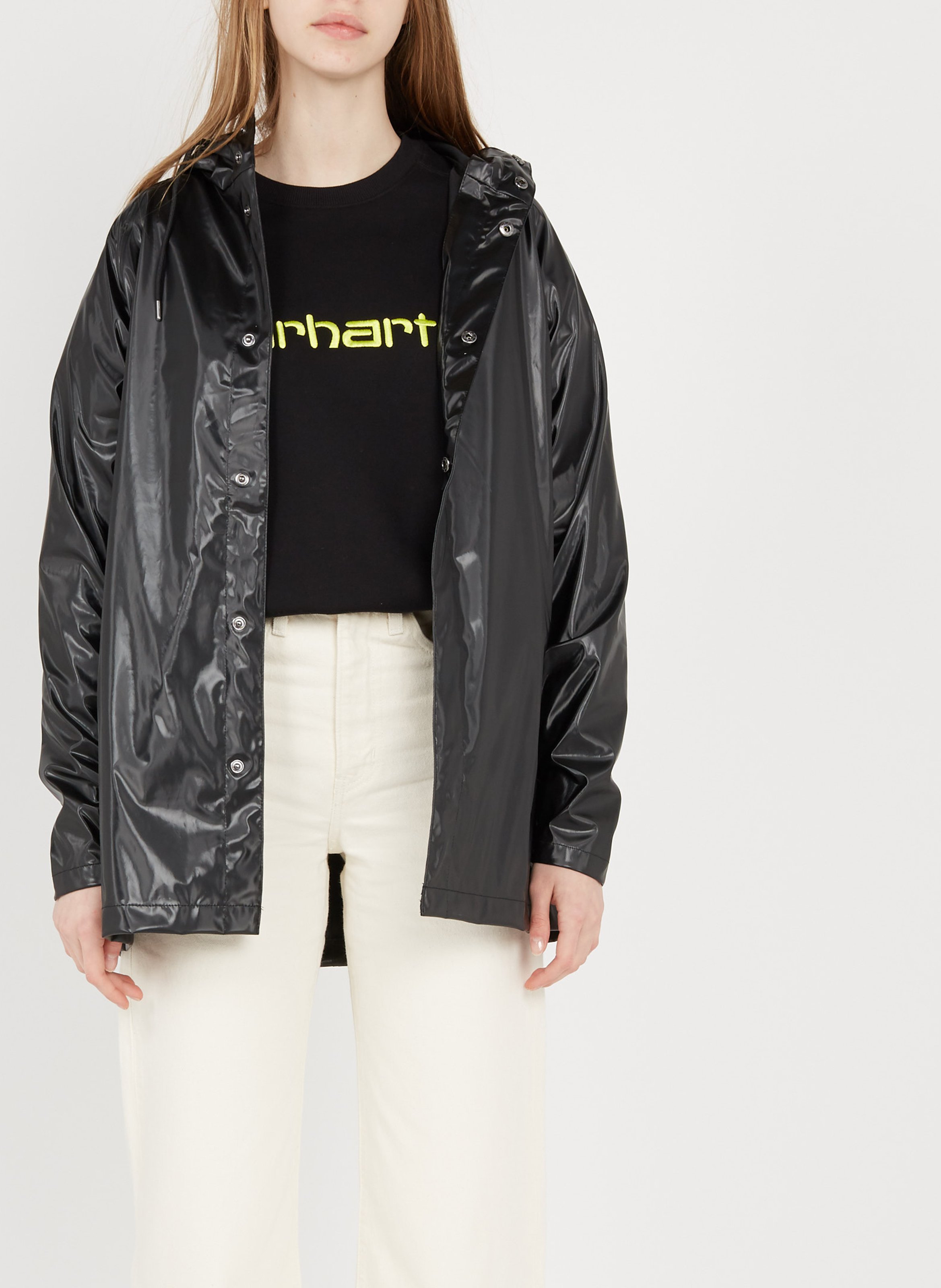 rains coach jacket black