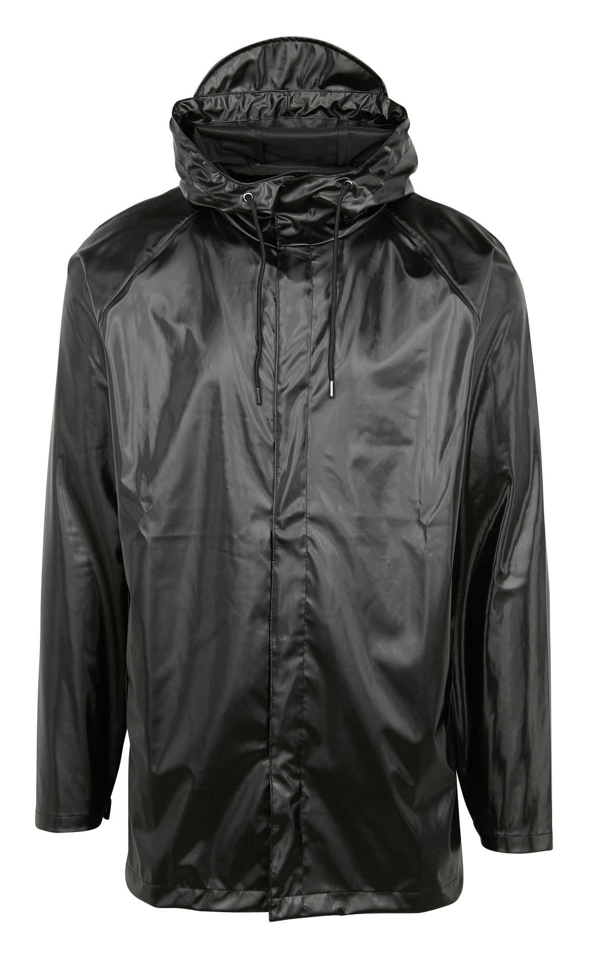 all black raincoat