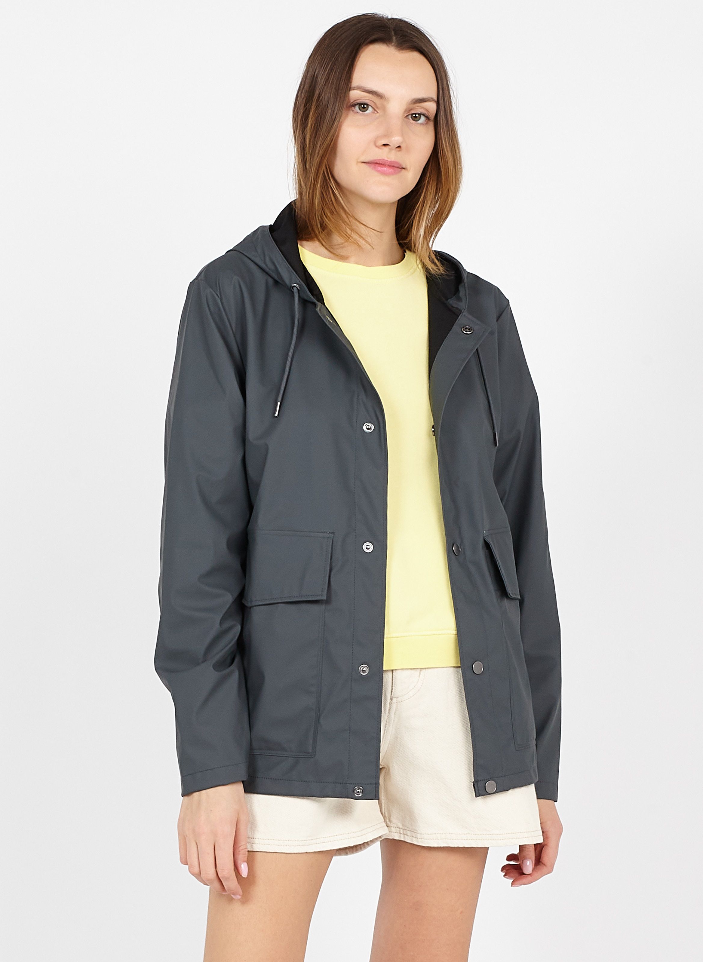 grey waterproof parka