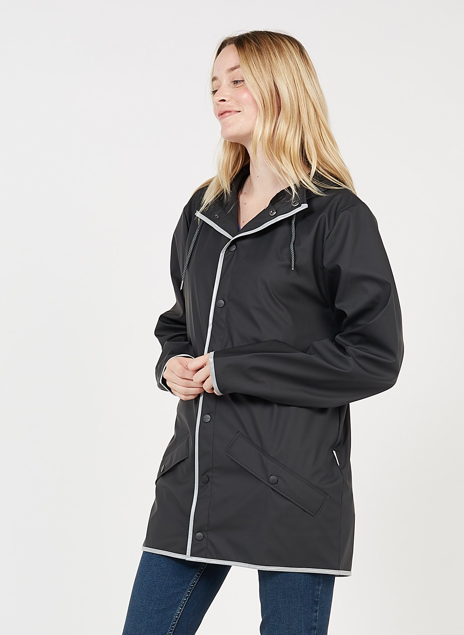 rain jacket with sweatshirt lining