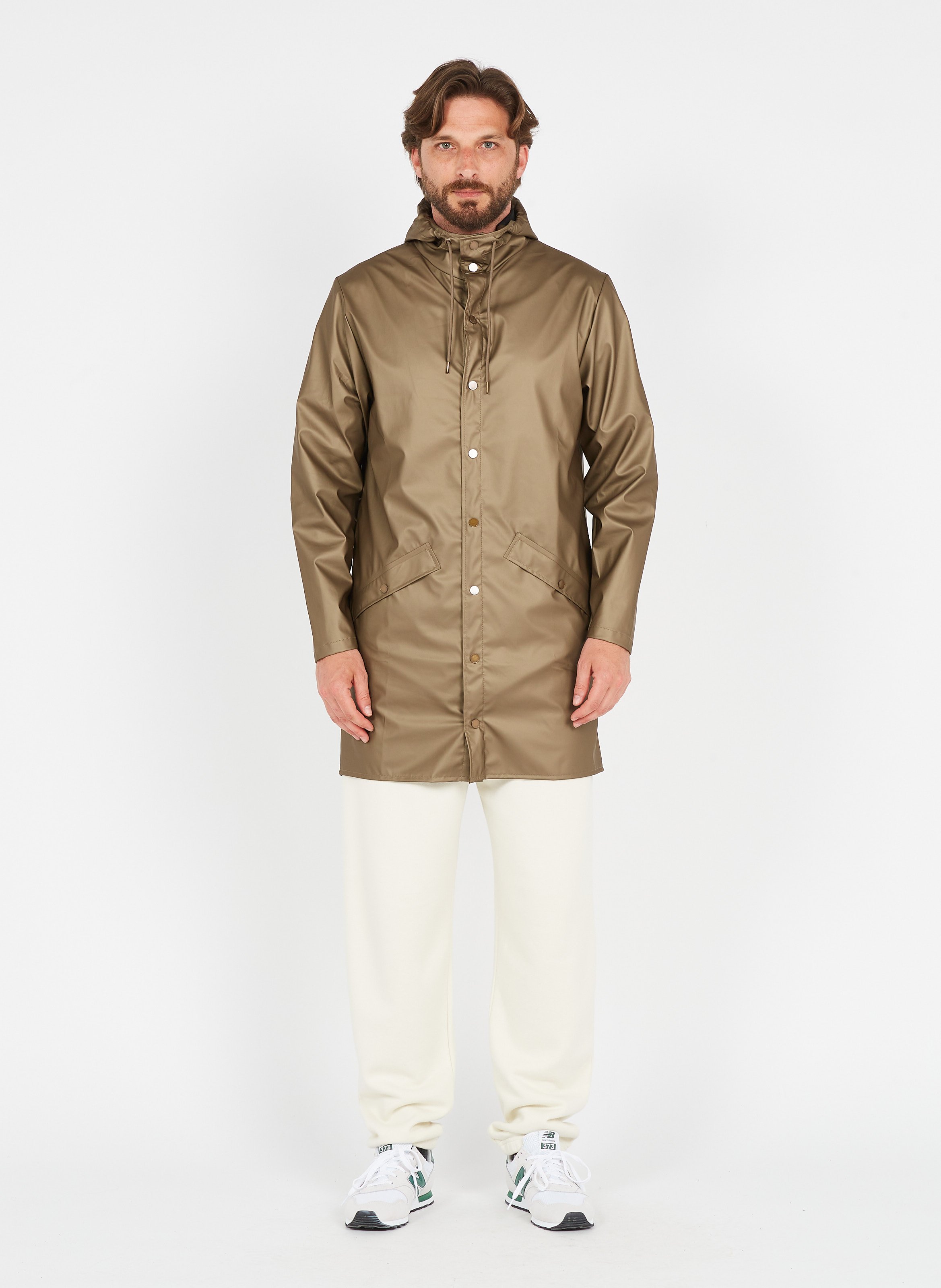 brown waterproof coat