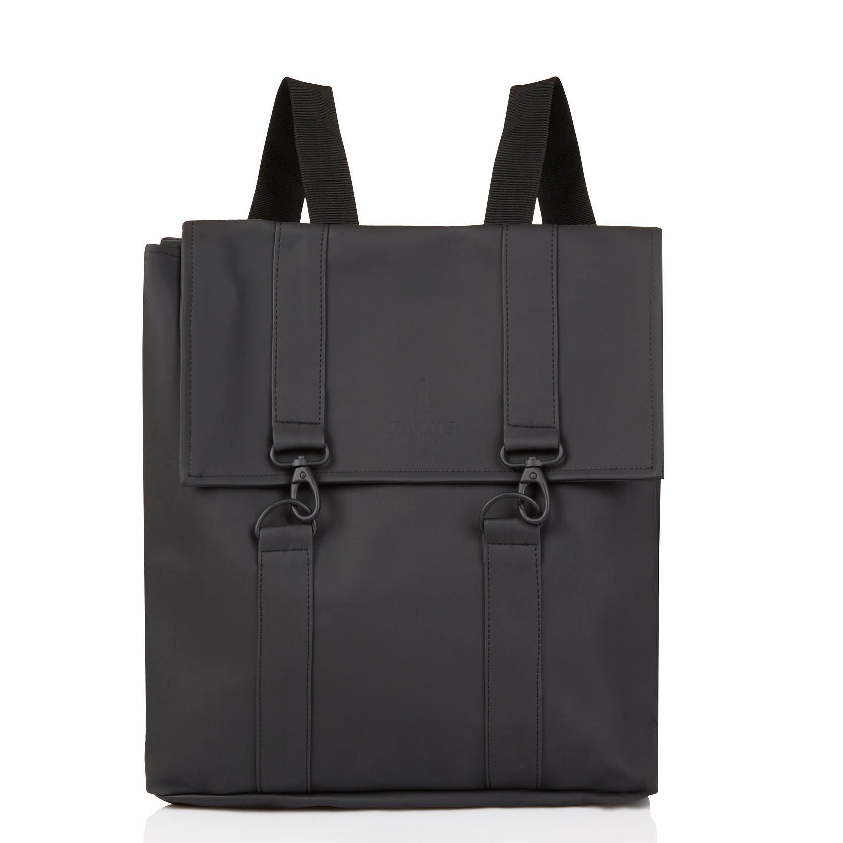 black waterproof rucksack