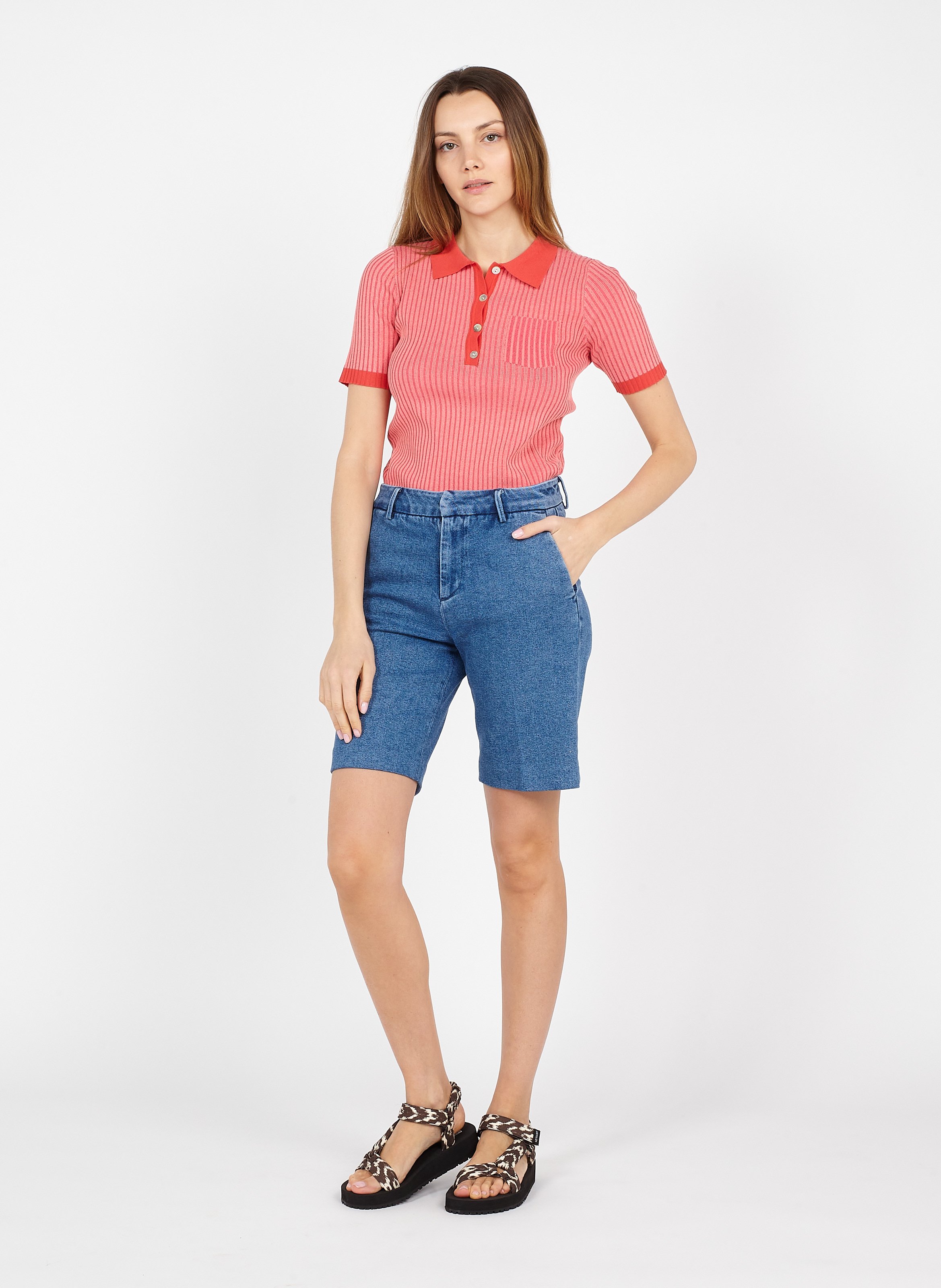 Sale Denim Bermuda Shorts Dnm V-343 
