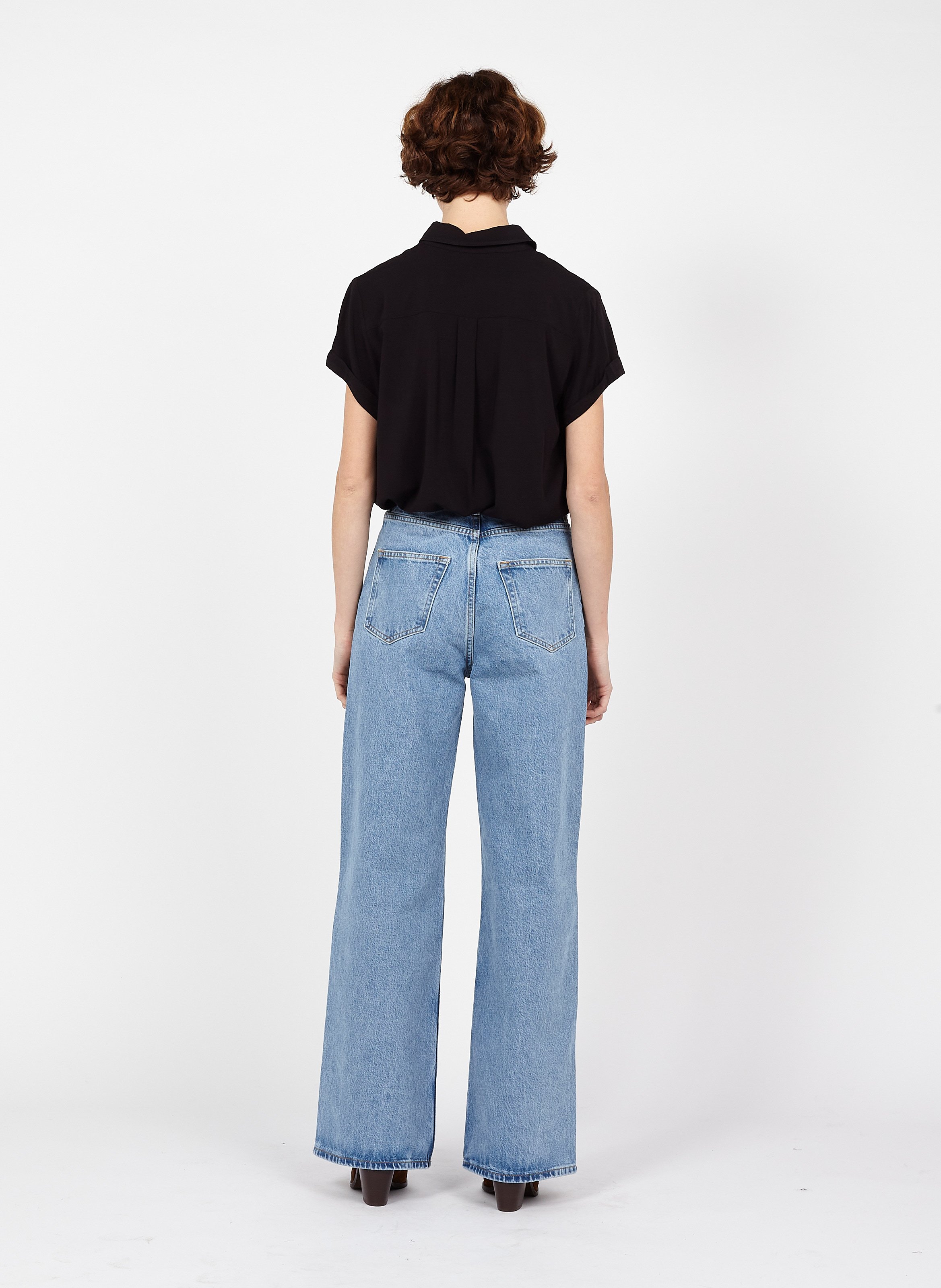 Organic Cotton Flared High-waisted Jeans Vintage Legacy Samsoe Samsoe -  Women | Place des Tendances