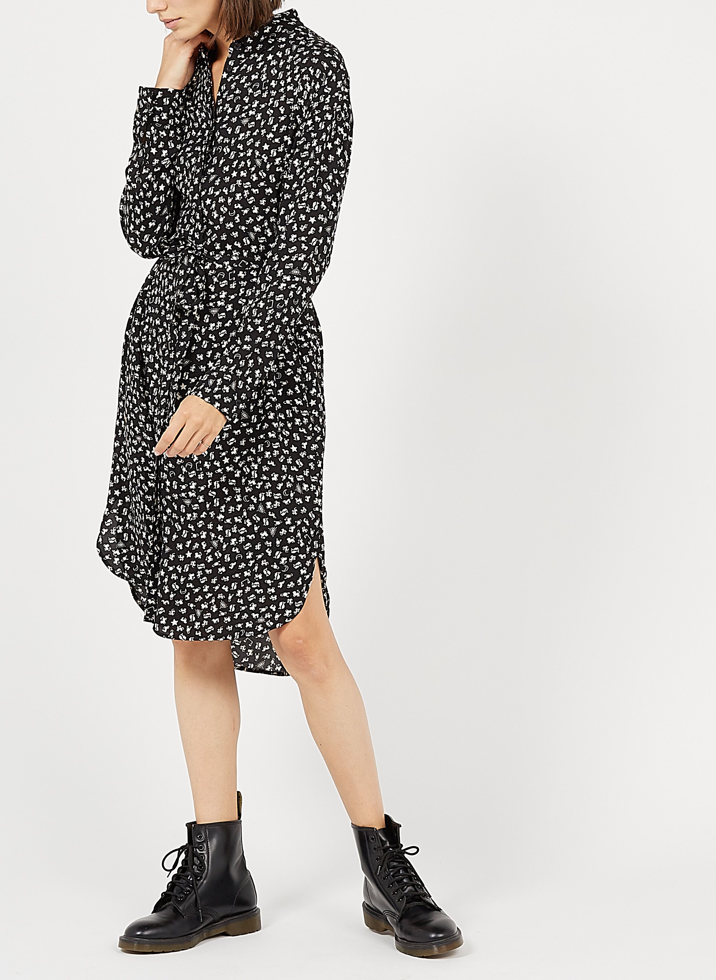 nat heart midi shirt dress