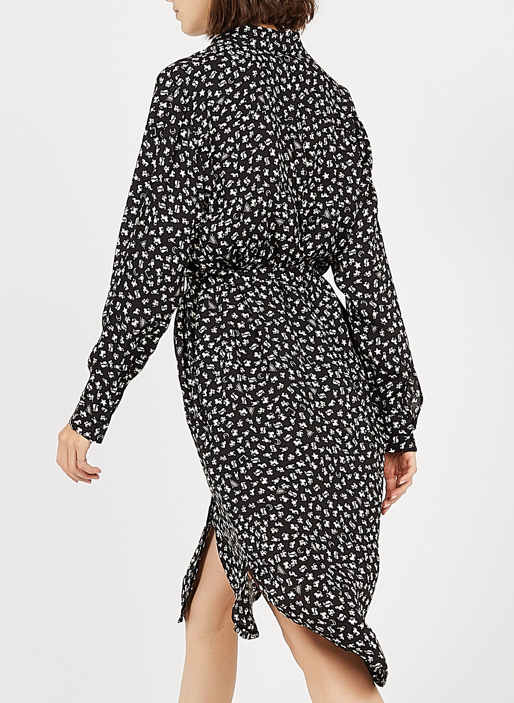 bardot spot shirt dress