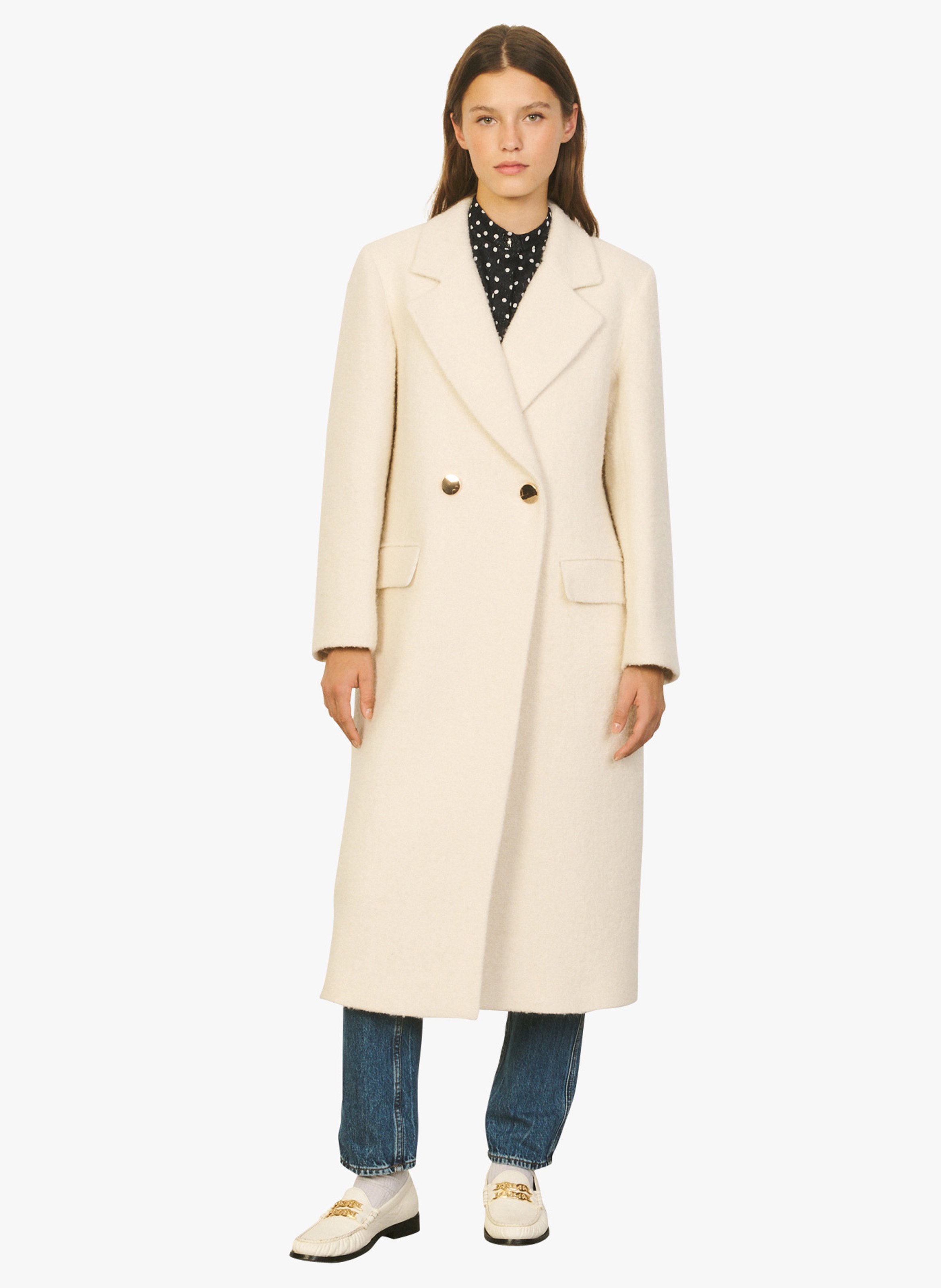 sandro beige coat